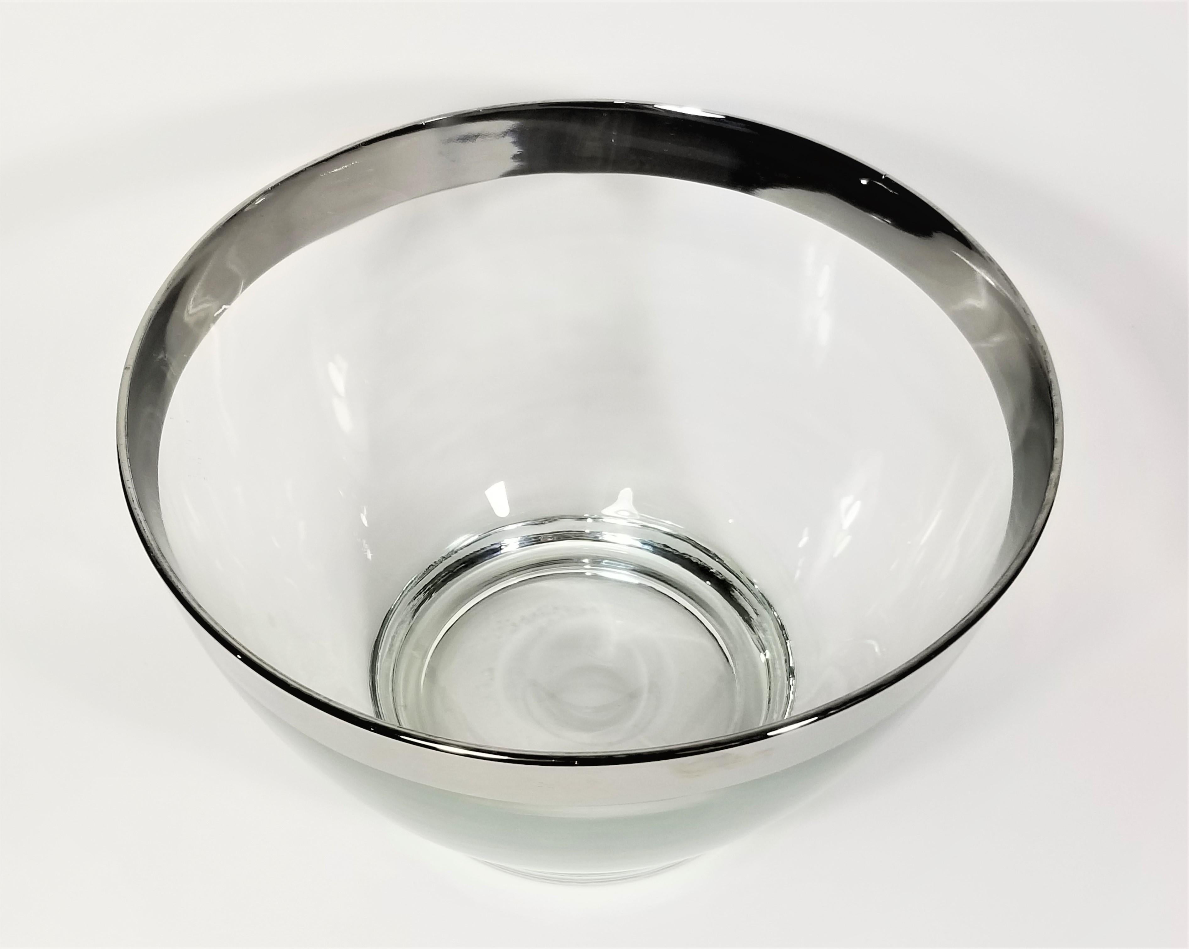 Dorothy Thorpe 1960s Mid Century Silver Rimmed Glassware Barware  2