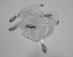 Dorothy Thorpe Acrylic and Silver-Plate Snake Sculpture