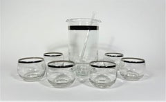Dorothy Thorpe Cocktail Set Glassware Barware Mid Century 1960s