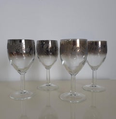 Dorothy Thorpe Decorative Silver Ombre Drink Champagne Wine Glasses