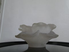 Dorothy Thorpe Frosted Lucite Resin Fruit Bowl Mid Century
