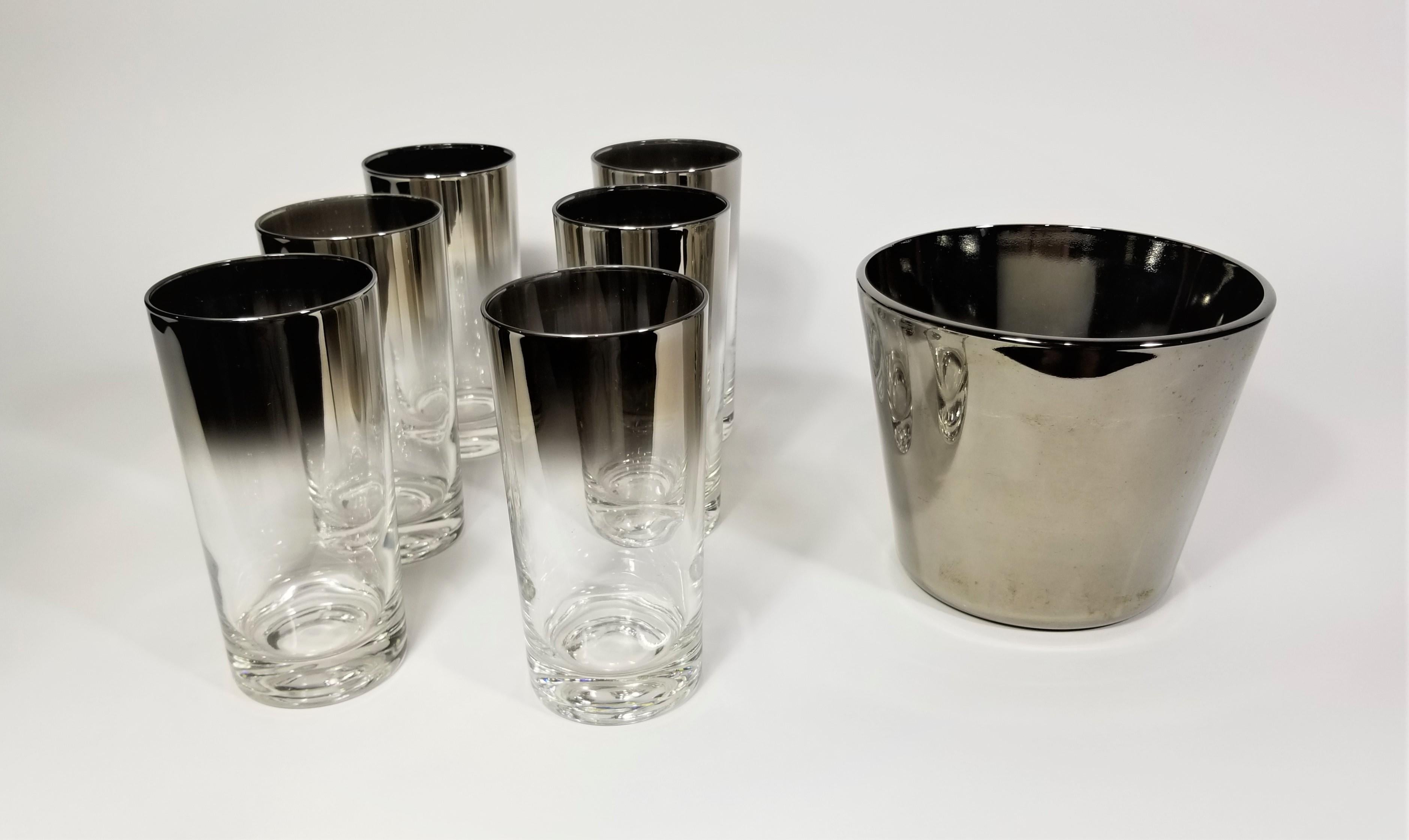 Dorothy Thorpe Glassware Barware 1960s Mid Century In Good Condition For Sale In New York, NY