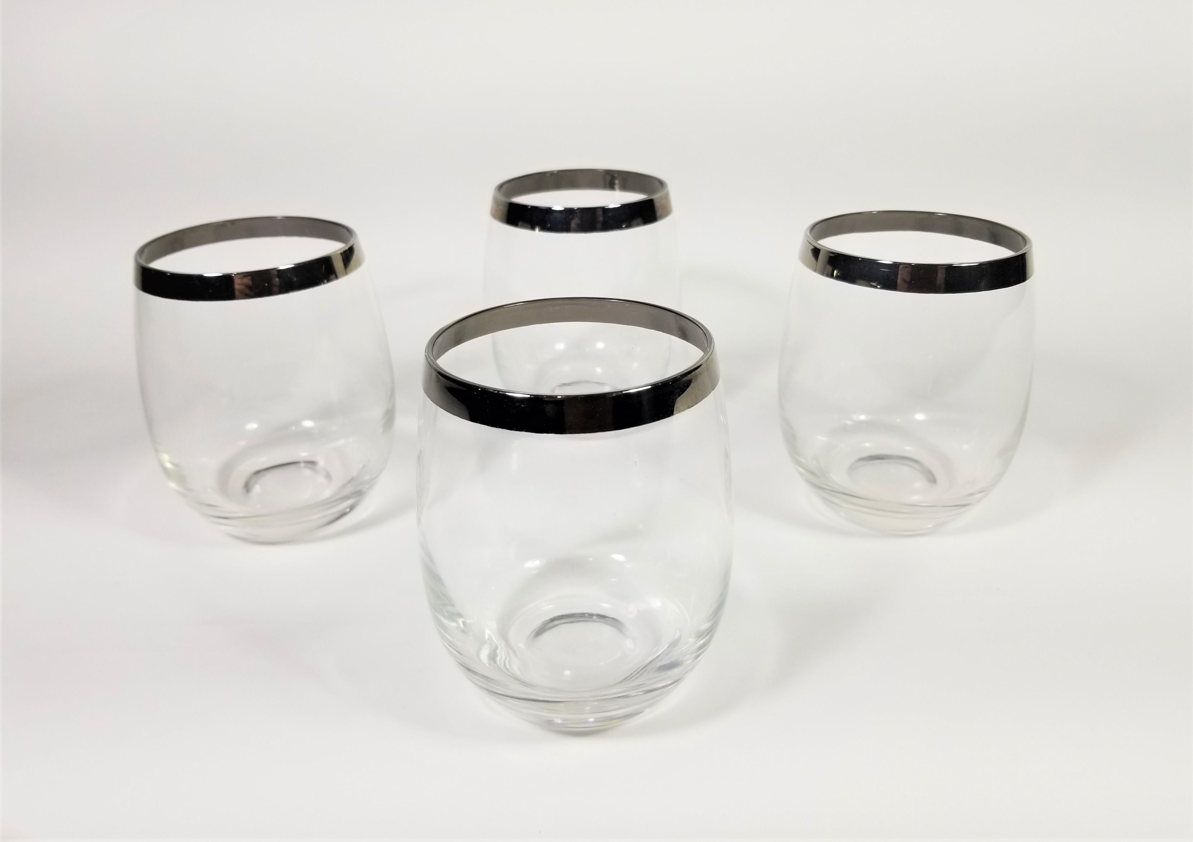 Dorothy Thorpe Glassware Barware Double Old Fashioned Mid Century 1960s In Good Condition For Sale In New York, NY