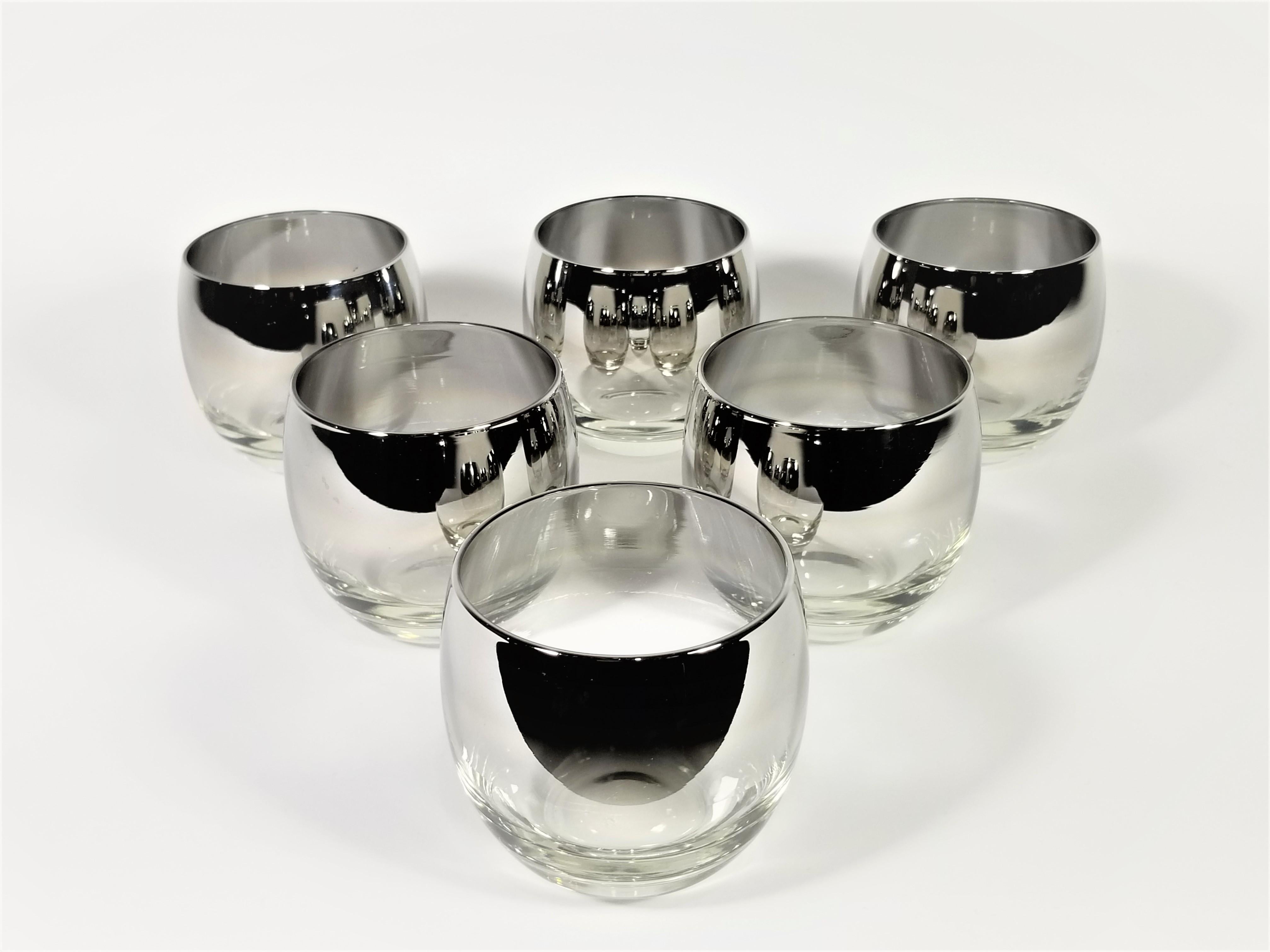 Dorothy Thorpe Glassware Barware Midcentury 1960s Set of 6  In Good Condition In New York, NY