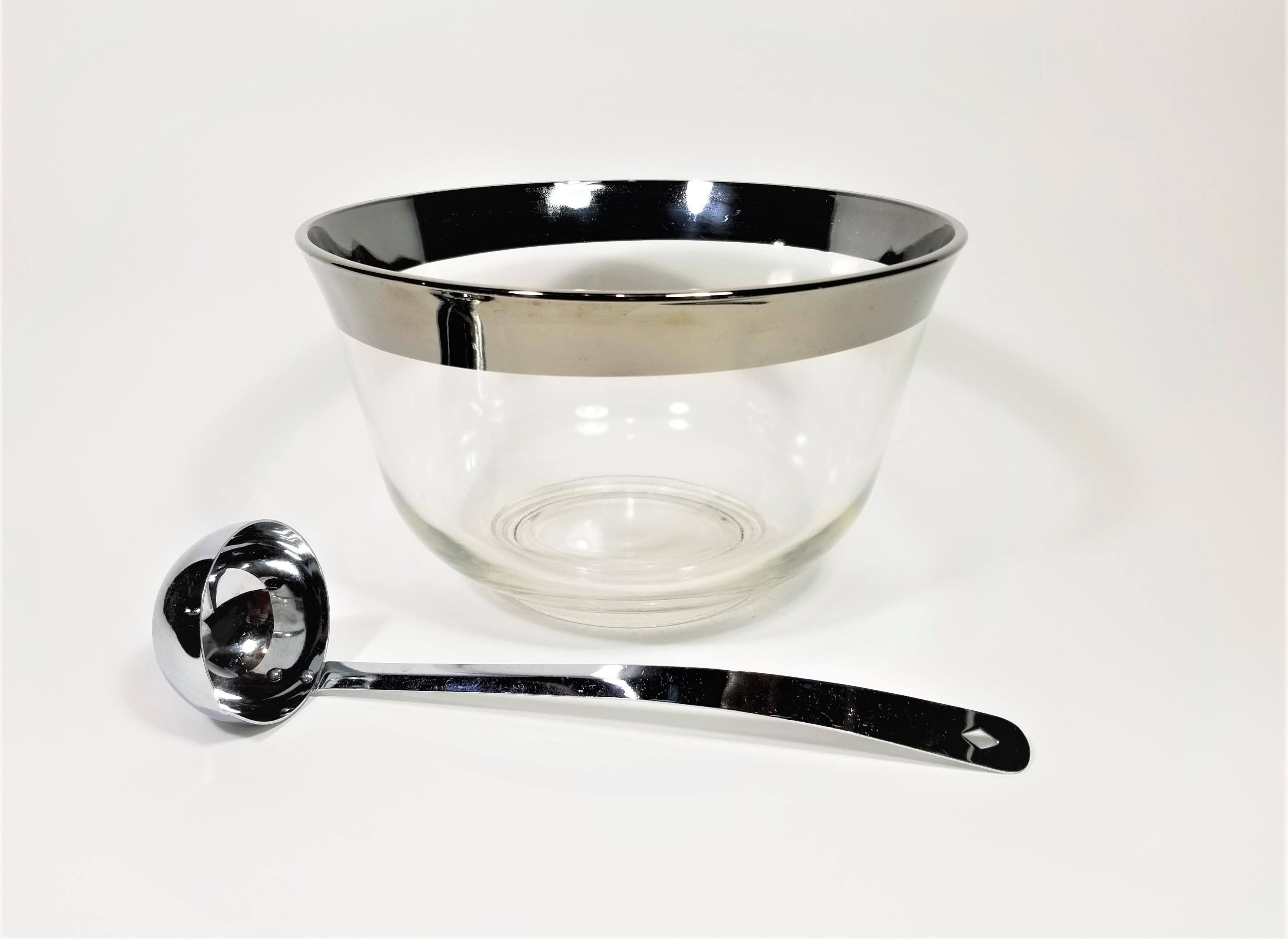 Dorothy Thorpe Glassware Barware Punch Bowl Set Mid Century 1960s  2
