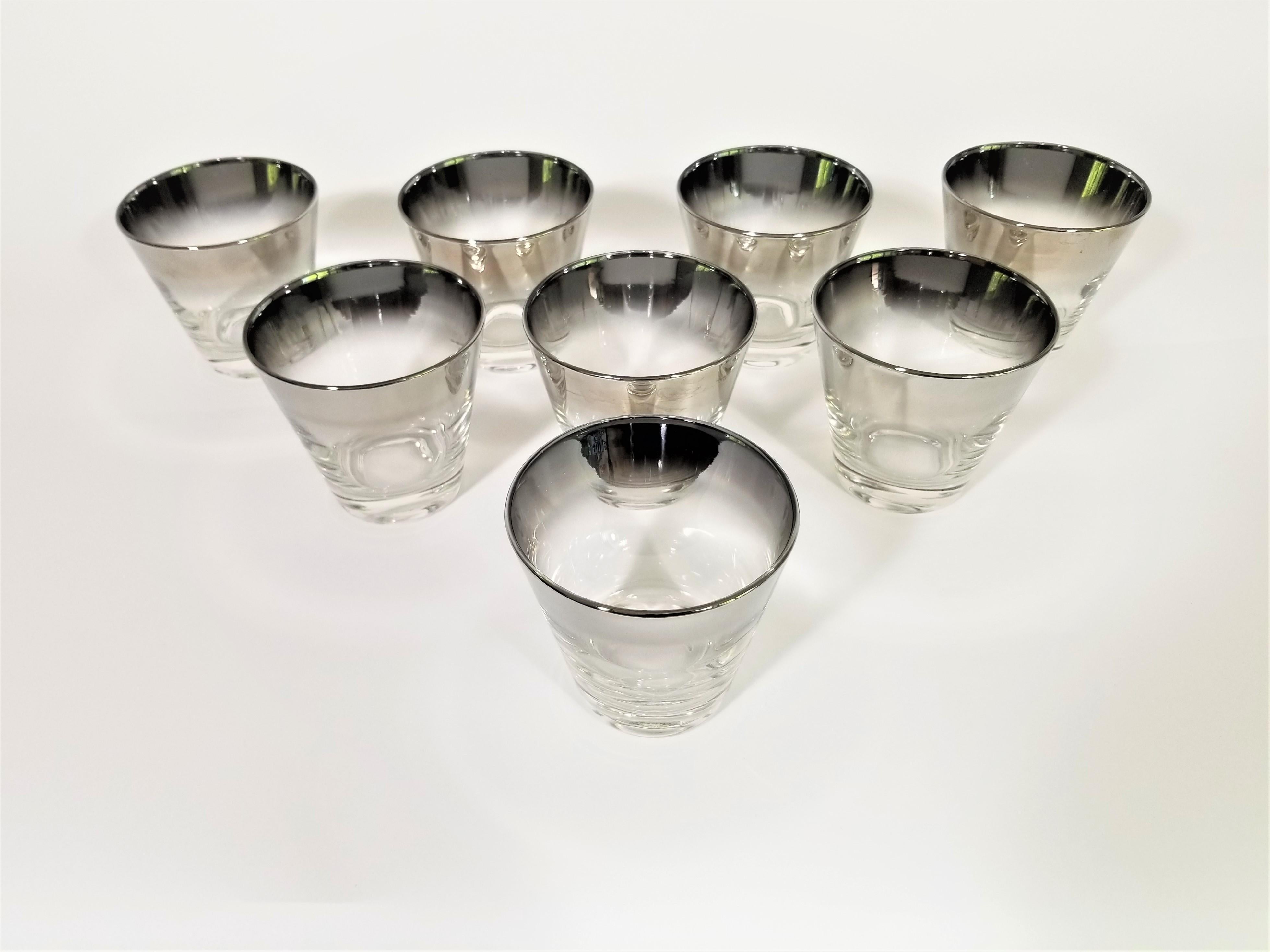 silver fade glassware