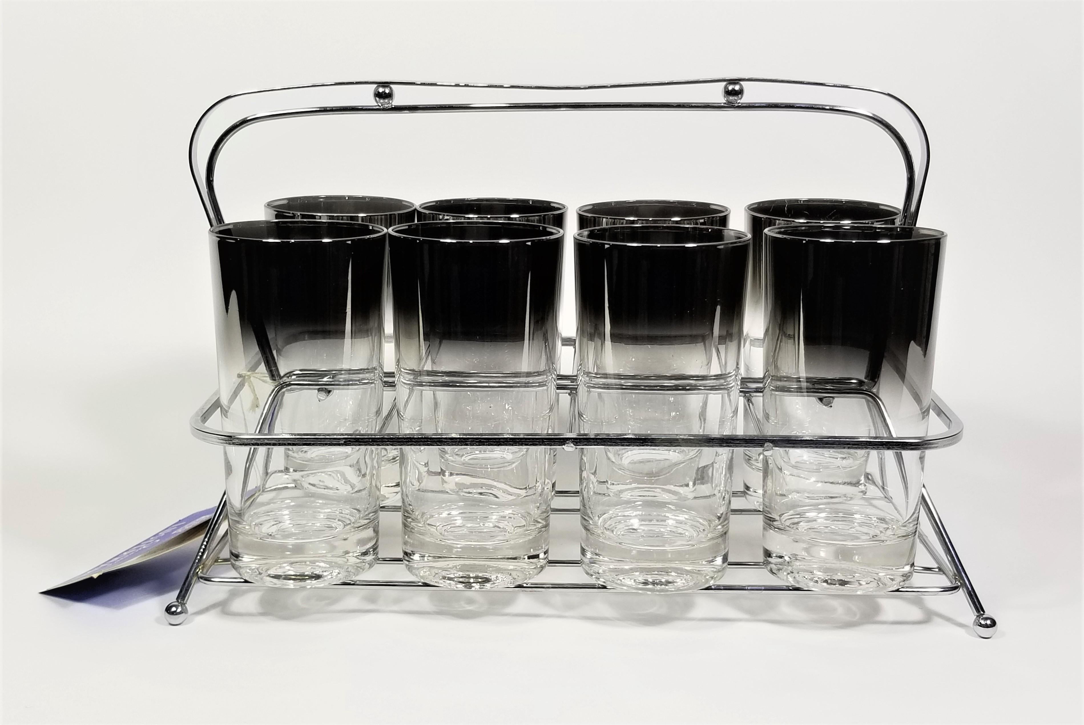 Mid-Century Modern Dorothy Thorpe Highball Glassware Barware Mid Century 1960s Unused For Sale