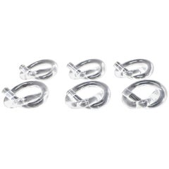 Retro Dorothy Thorpe Knotted Lucite Napkin Rings