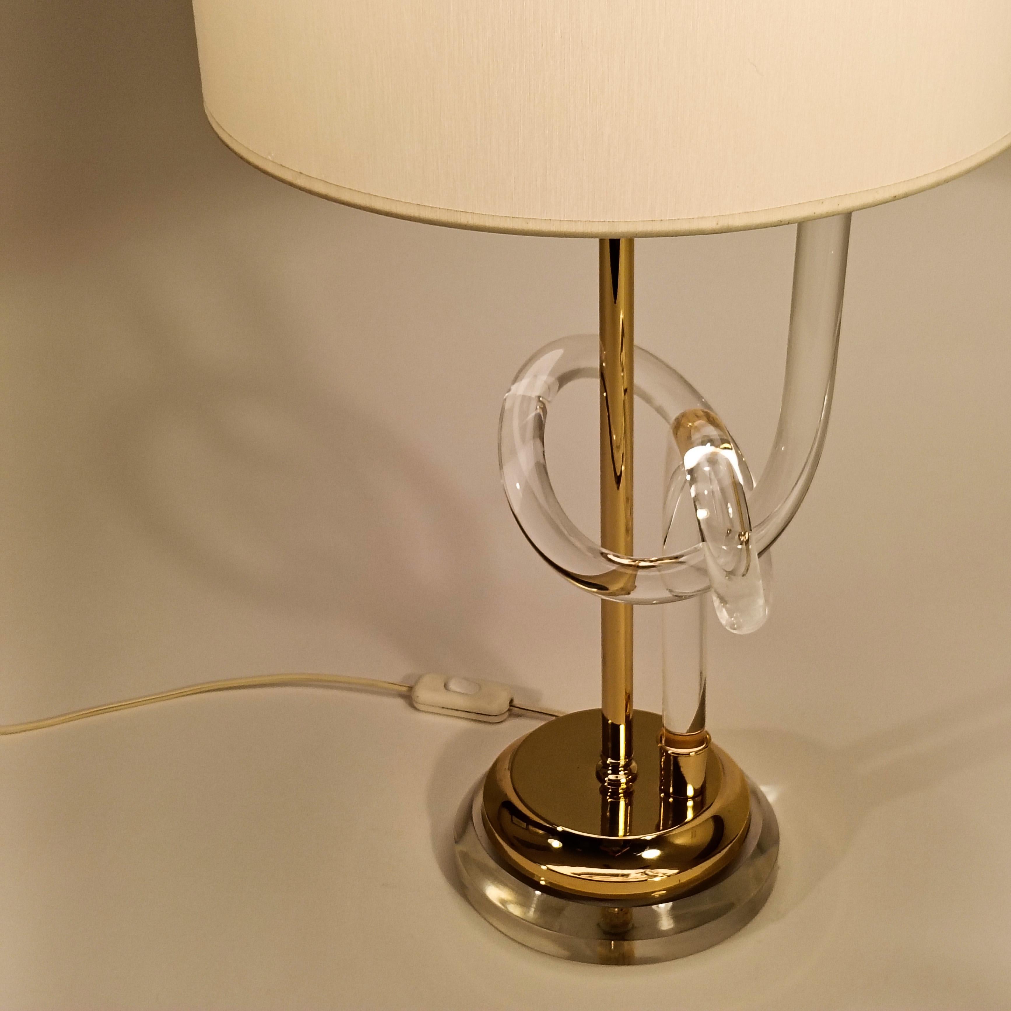 Dorothy Thorpe. Lucite table lamp by Elaine Bscheider, USA, 1970s For Sale 1