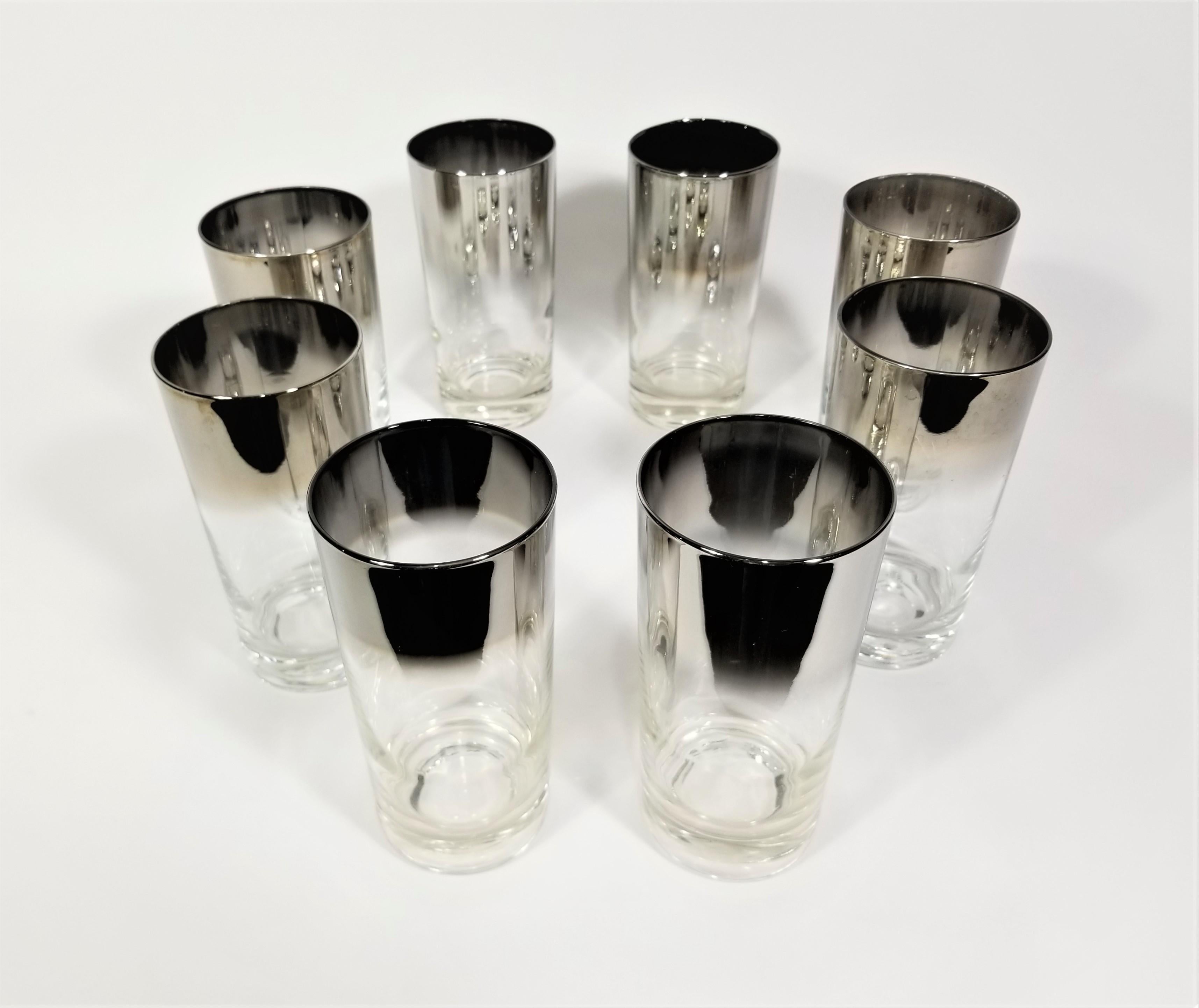 Dorothy Thorpe Mid Century 1960s Glassware Barware Set of 8 For Sale 1