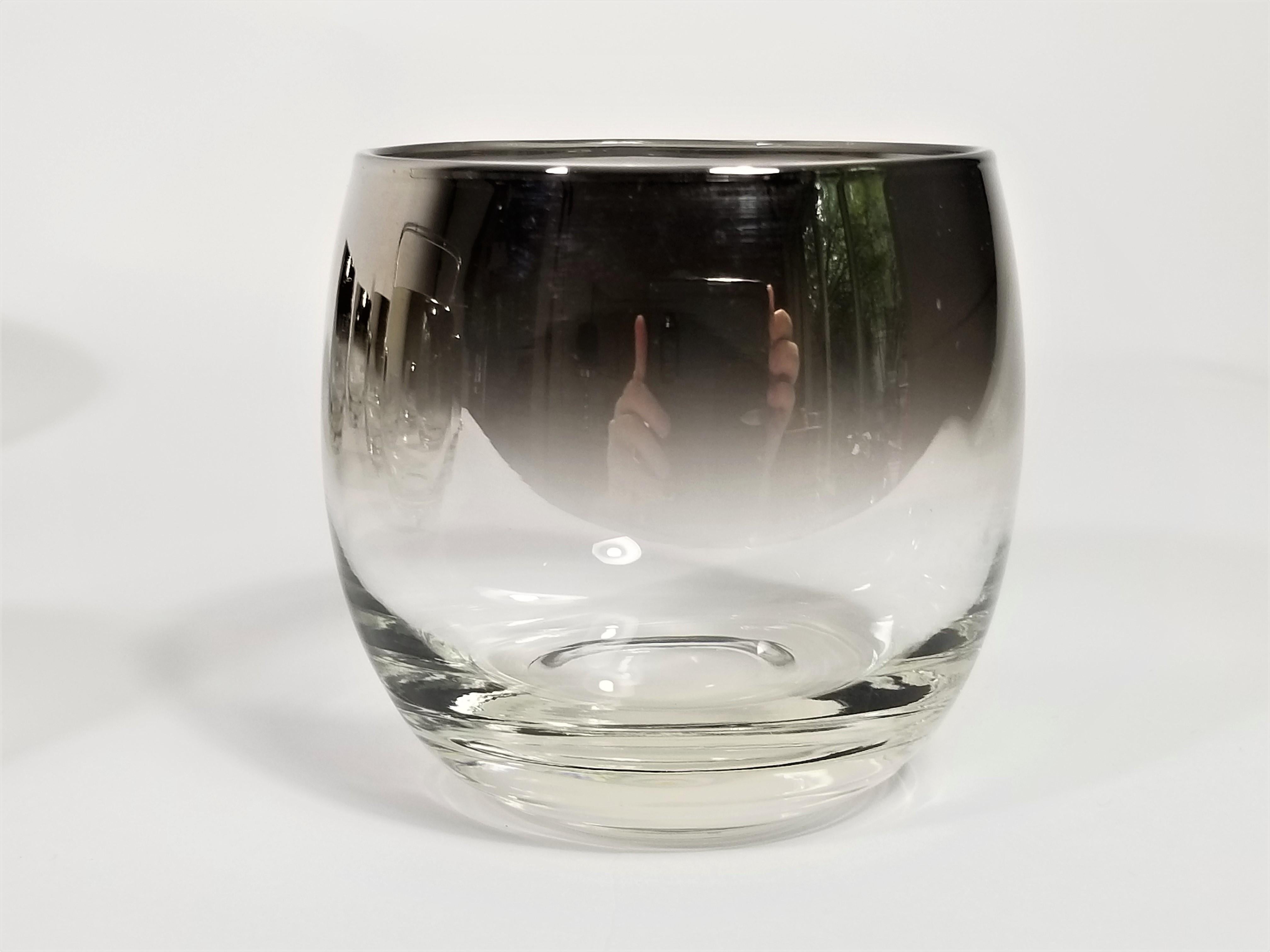 Dorothy Thorpe Midcentury Silver Glassware Set of 8 5