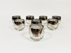 Dorothy Thorpe Midcentury Silver Glassware Set of 8