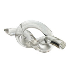 Dorothy Thorpe, amerikanische Briefbeschwerer-Skulptur aus Kristall Lucite mit amerikanischem Knoten, Mitte des Jahrhunderts