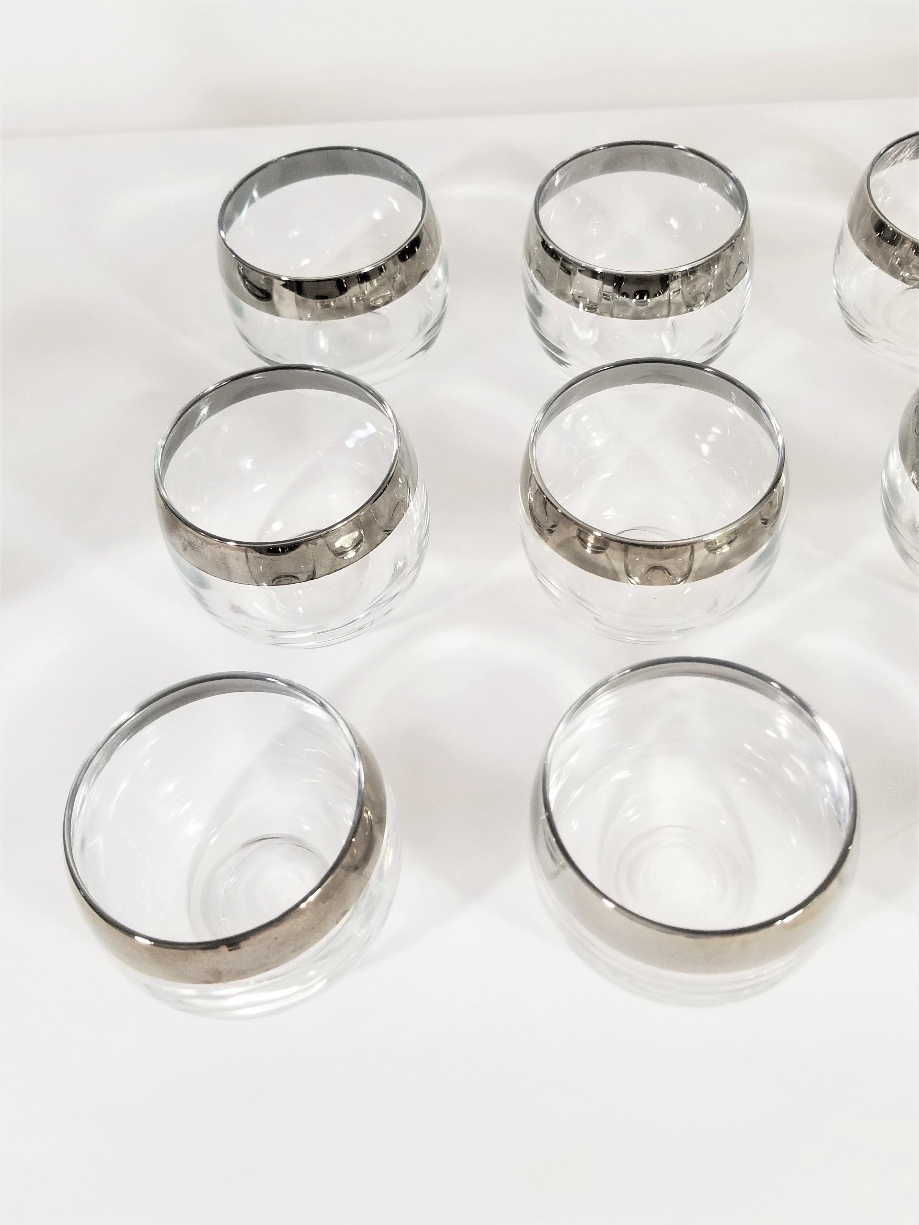 Dorothy Thorpe Midcentury Punch Bowl Set with Roly Poly Glasses 13 Pieces 4