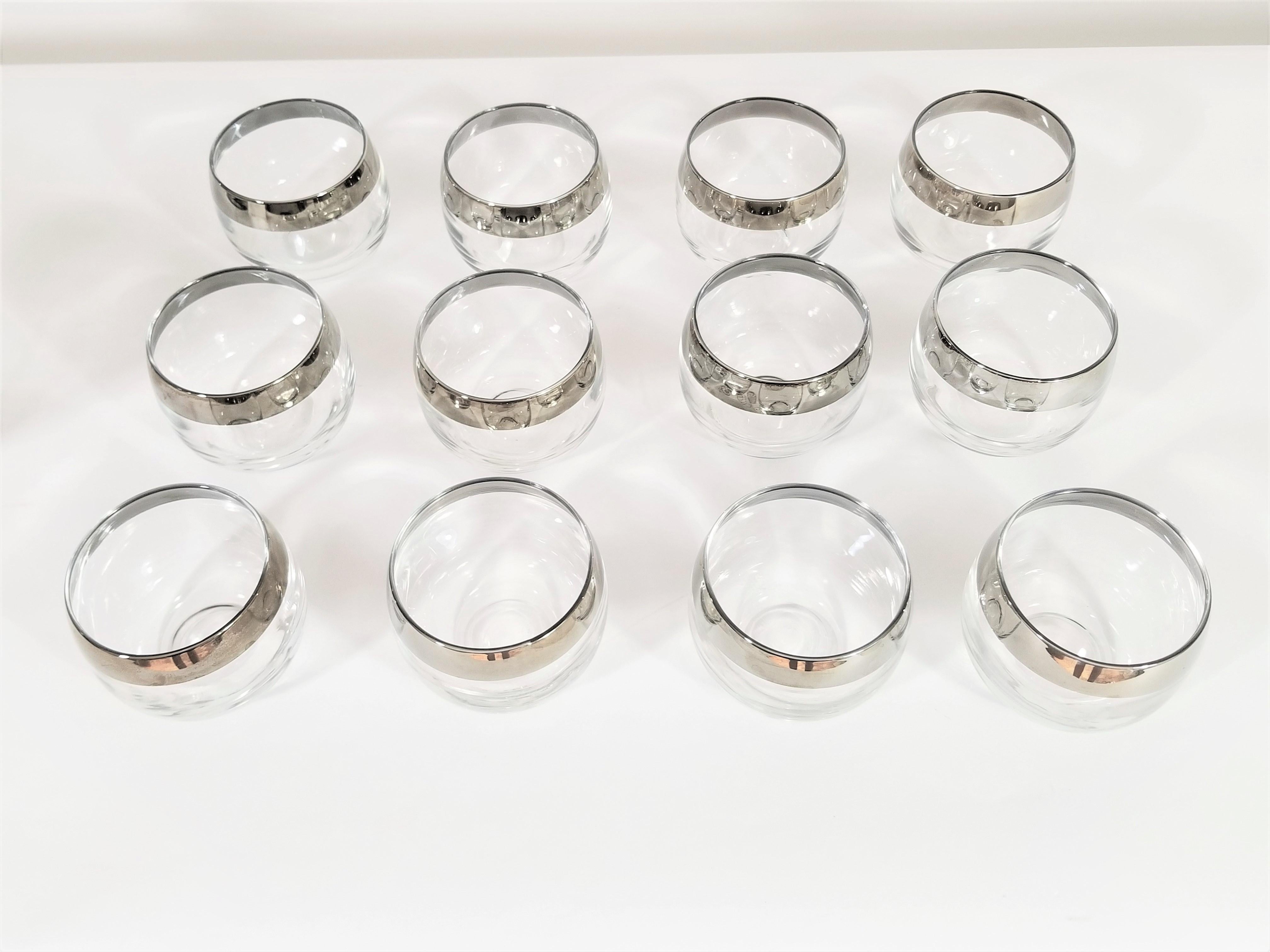 Dorothy Thorpe Midcentury Punch Bowl Set with Roly Poly Glasses 13 Pieces 2