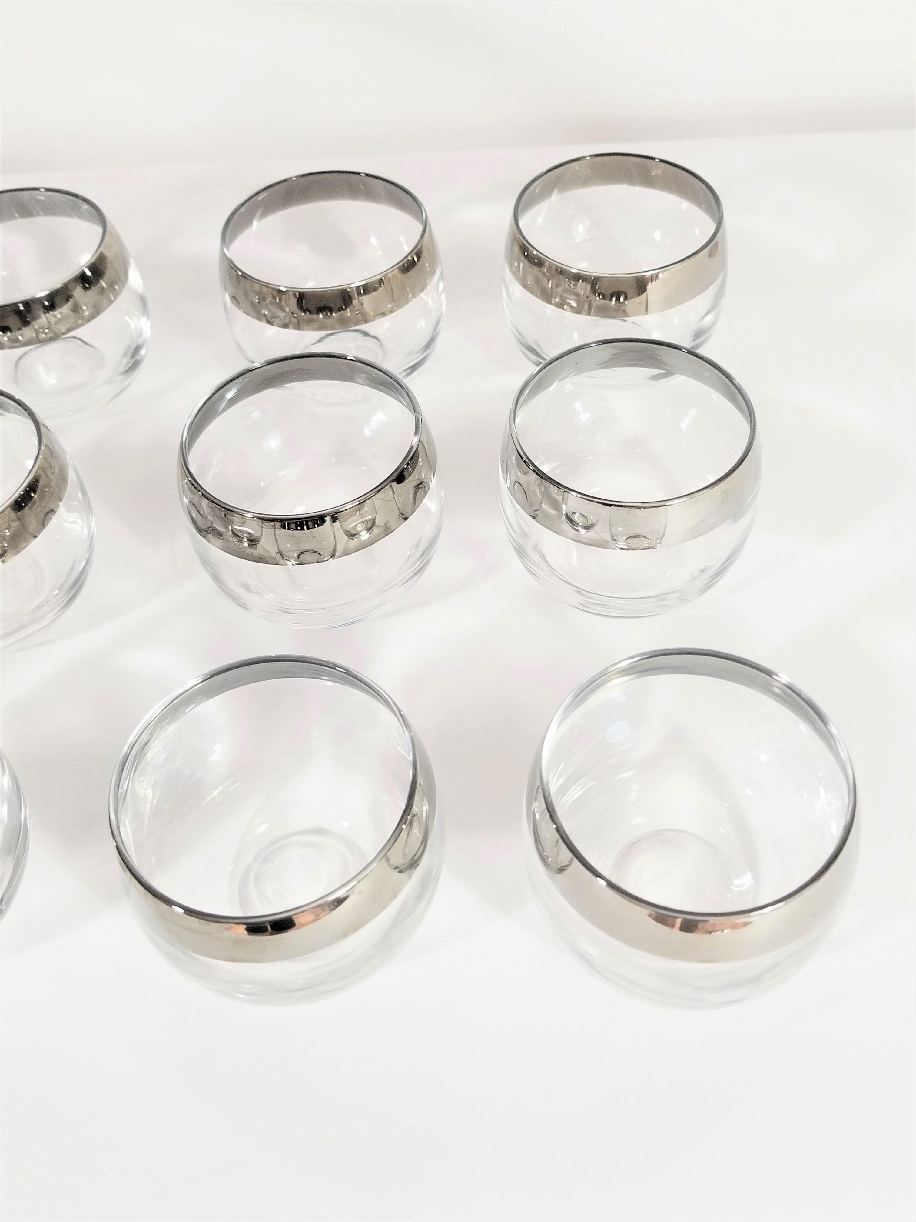 Dorothy Thorpe Midcentury Punch Bowl Set with Roly Poly Glasses 13 Pieces 3