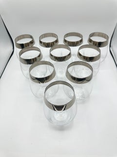 Dorothy Thorpe Platinum Rimmed Stemless Wine Glasses set of 10