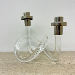 Dorothy Thorpe Pretzel mid-century lucite candle stick, 1940’s