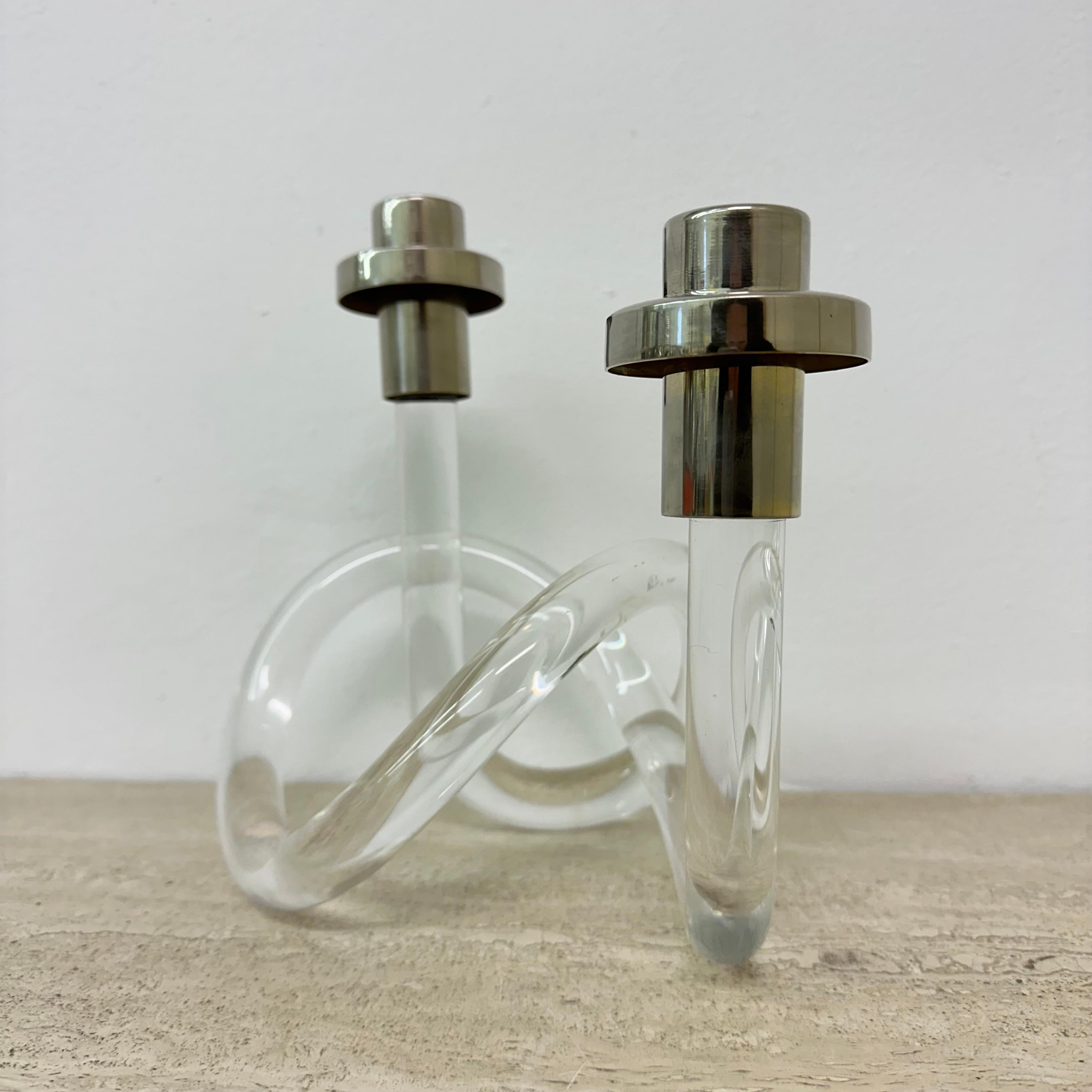 Bastone da candela in lucite di Dorothy Thorpe Pretzel, metà del secolo scorso, anni '40 In condizioni buone in vendita a Delft, NL