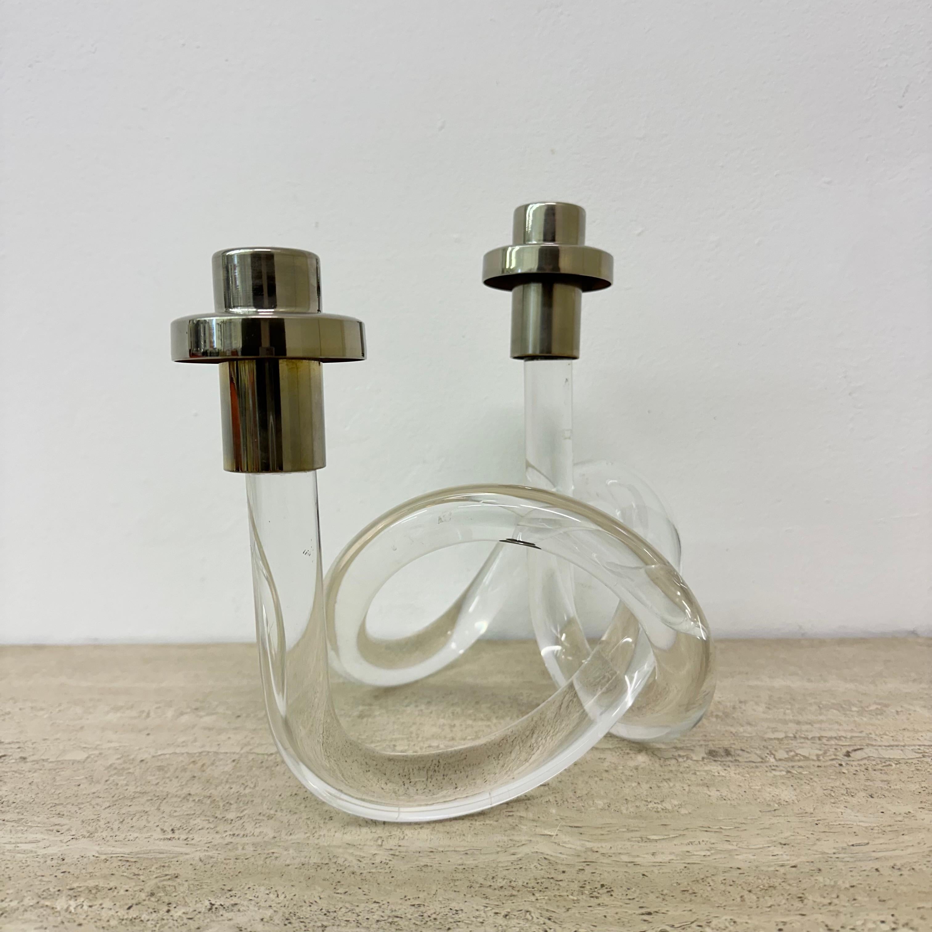 Bastone da candela in lucite di Dorothy Thorpe Pretzel, metà del secolo scorso, anni '40 in vendita 1