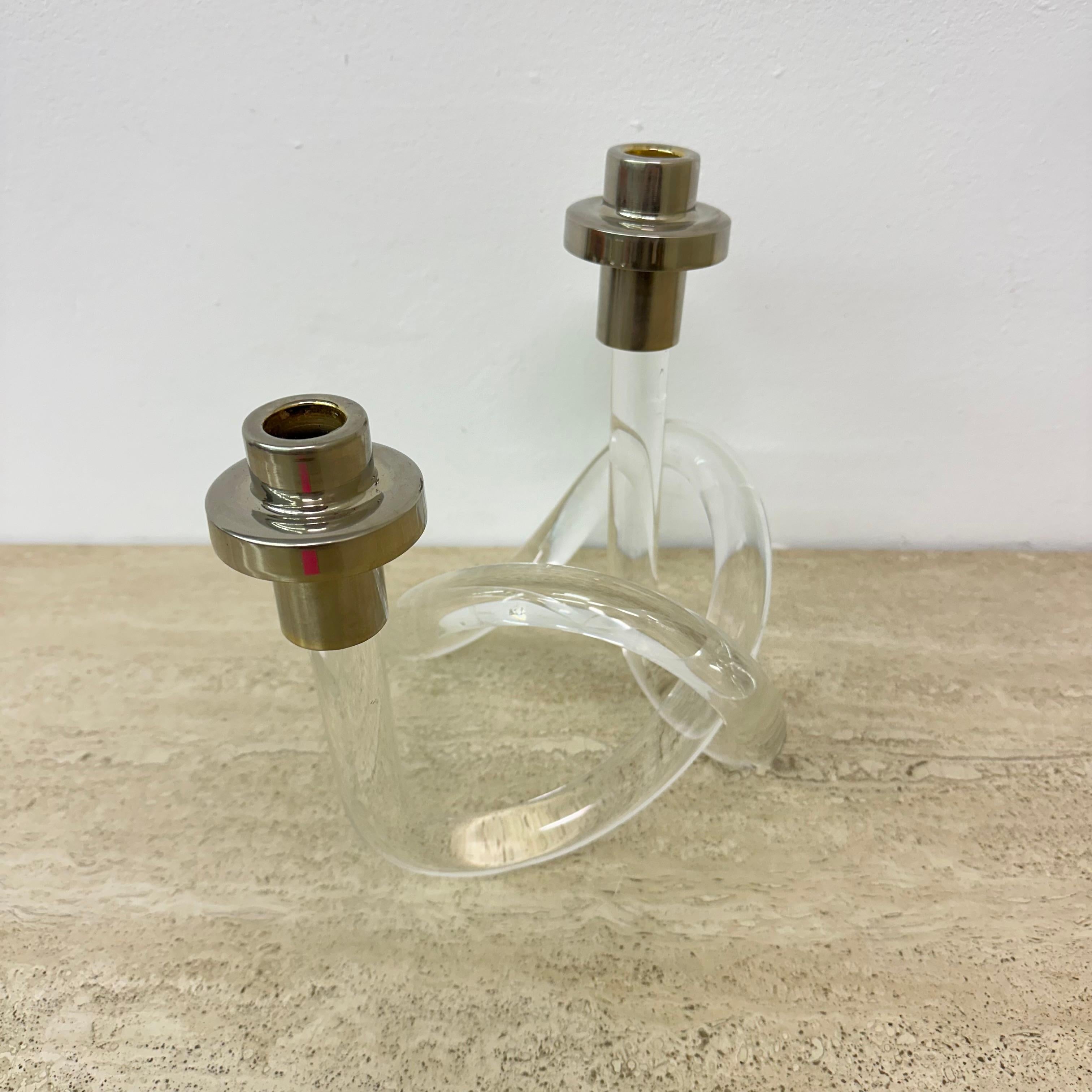 Bastone da candela in lucite di Dorothy Thorpe Pretzel, metà del secolo scorso, anni '40 in vendita 2