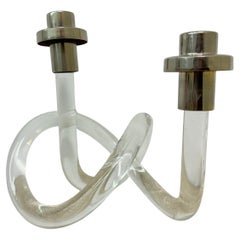 Dorothy Thorpe Pretzel mid-century lucite candle stick, 1940’s
