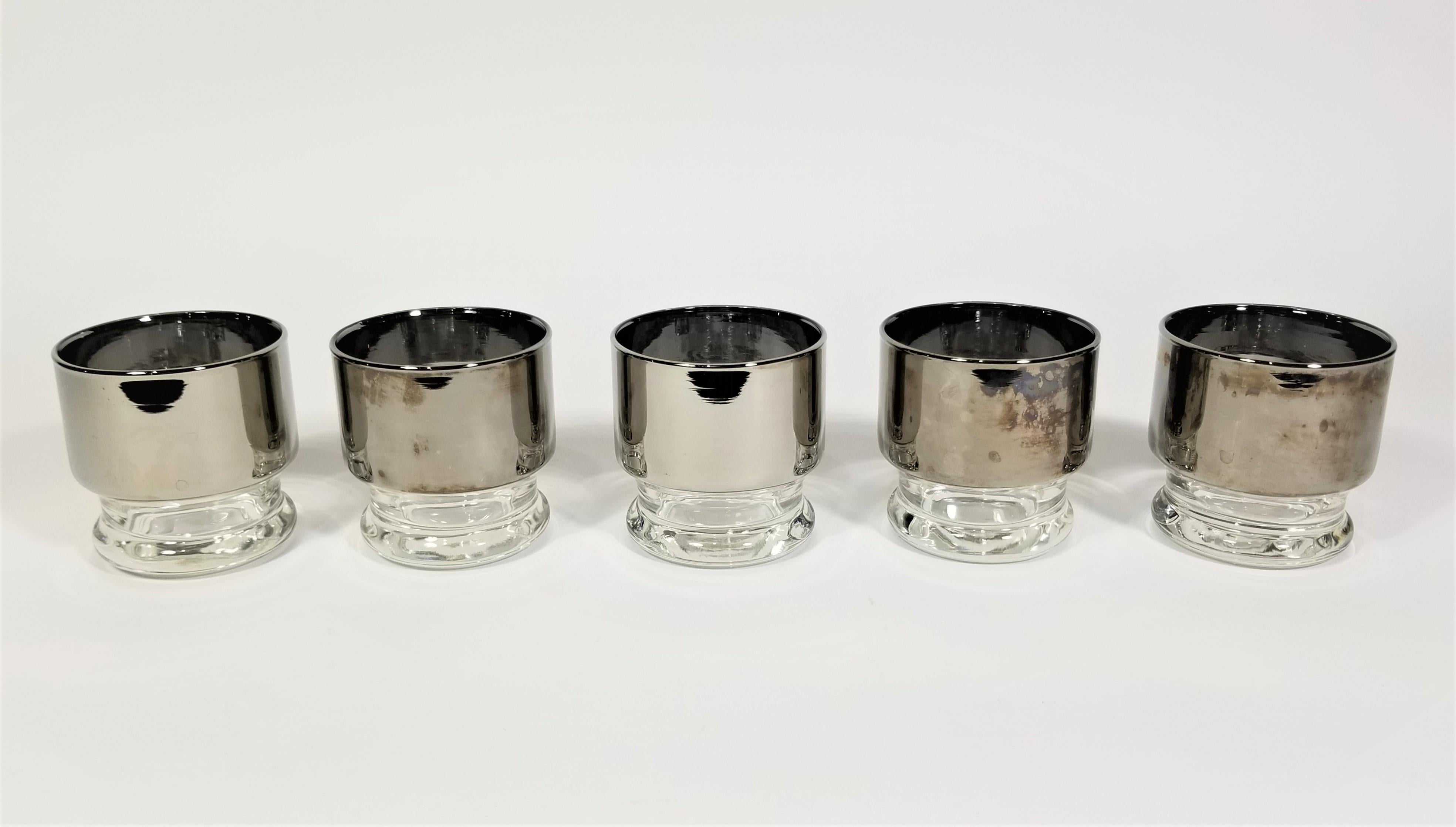 Mid-Century Modern Dorothy Thorpe Punch Bowl Set Mid Century 1960s Glassware Barware Set of 12 For Sale