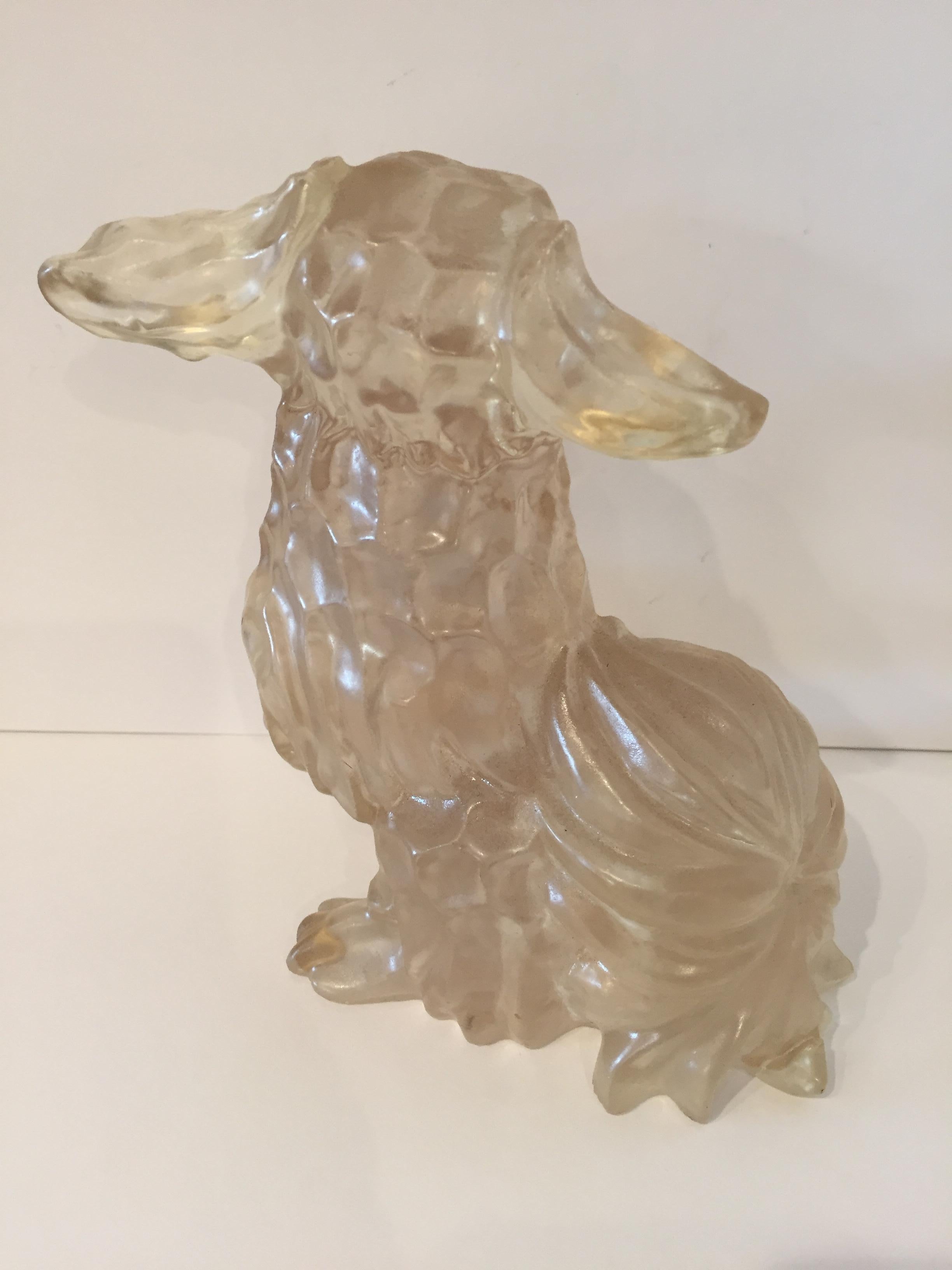 Mid-Century Modern Dorothy Thorpe Resin Pekingese Dog Sculpture For Sale