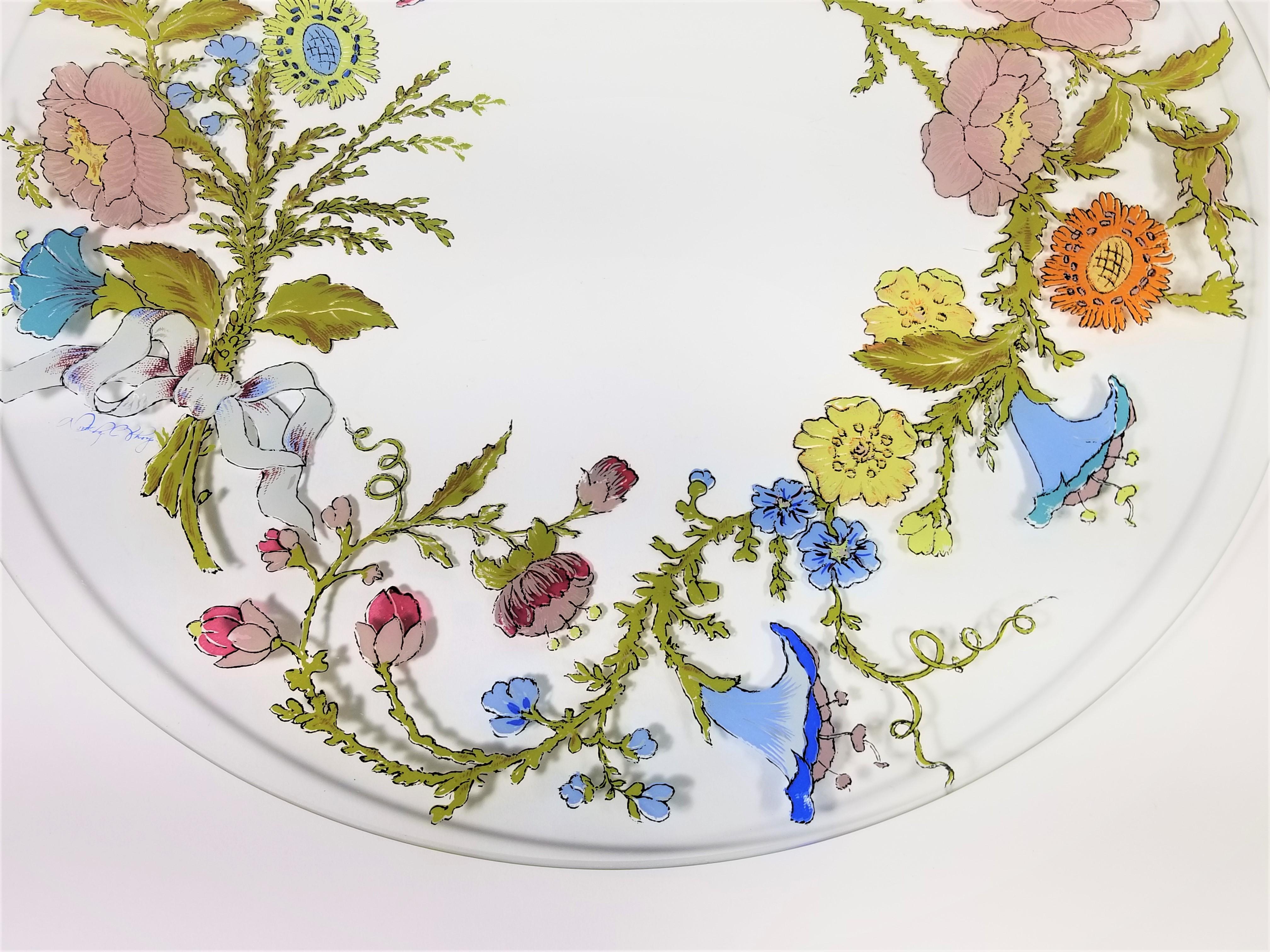 20th Century Dorothy Thorpe Signed and Hand Painted Platter