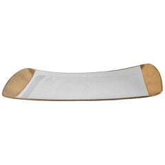Dorothy Thorpe Silver and Glass Platter Tray