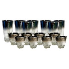 Mid Century Modern Set of 16 Dorothy Thorpe Silver Overlay Collins' Glasses  – MrsPKandOz