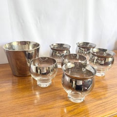 Dorothy Thorpe Silver Fade Seafood/Cocktail Nesting Glasses Set - 11 Pieces