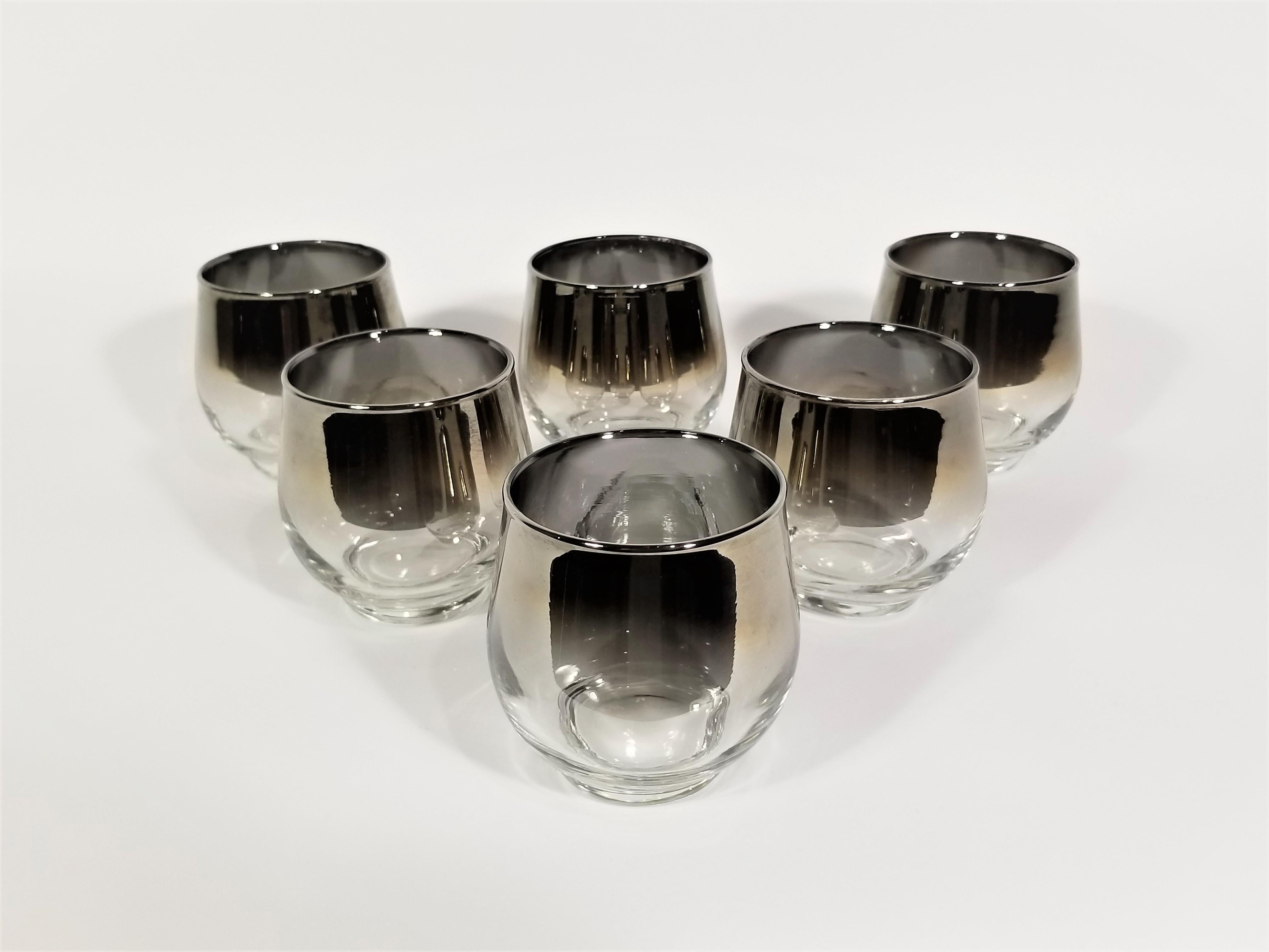 Mid-Century Modern Dorothy Thorpe Silver Glassware Barware Mid Century, 1960s
