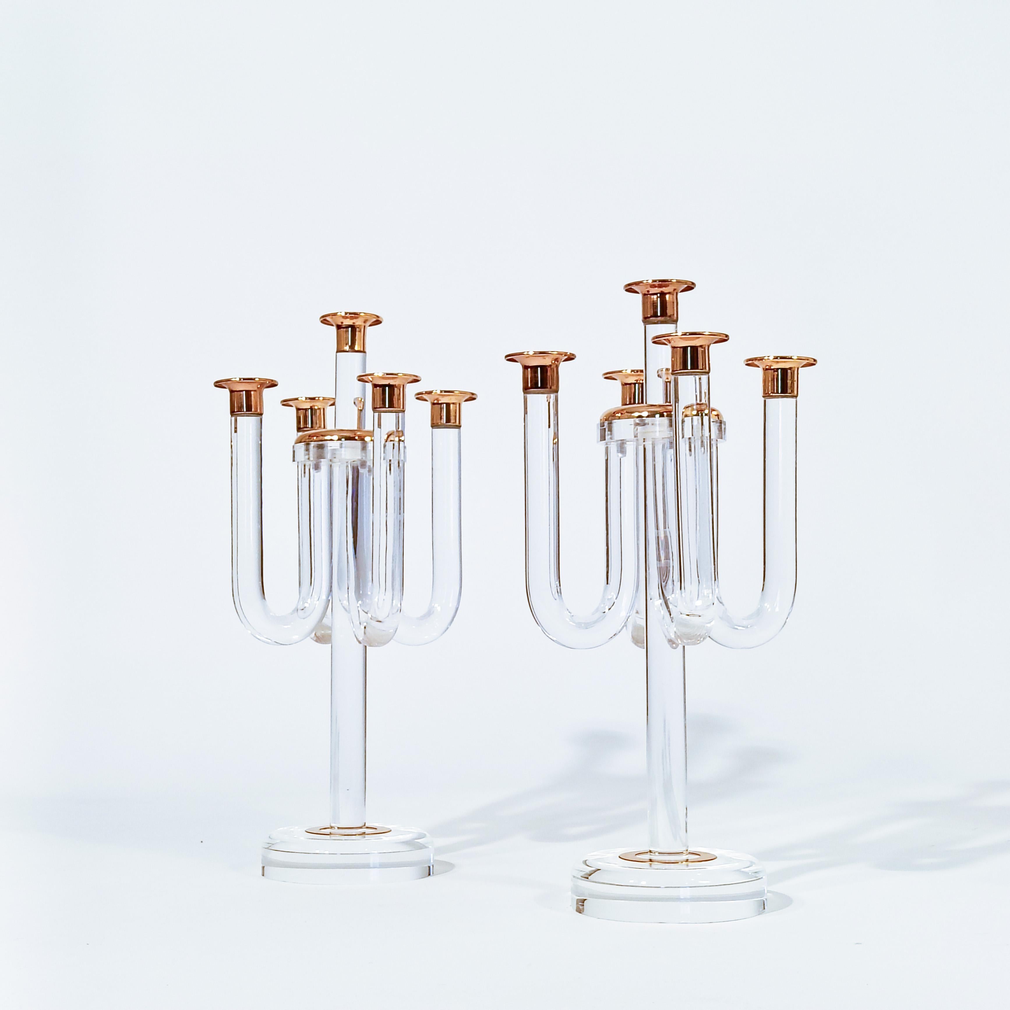 Italiano Stile Dorothy Thorpe. Candelabri Hollywood Regency, Italia, anni '80 in vendita