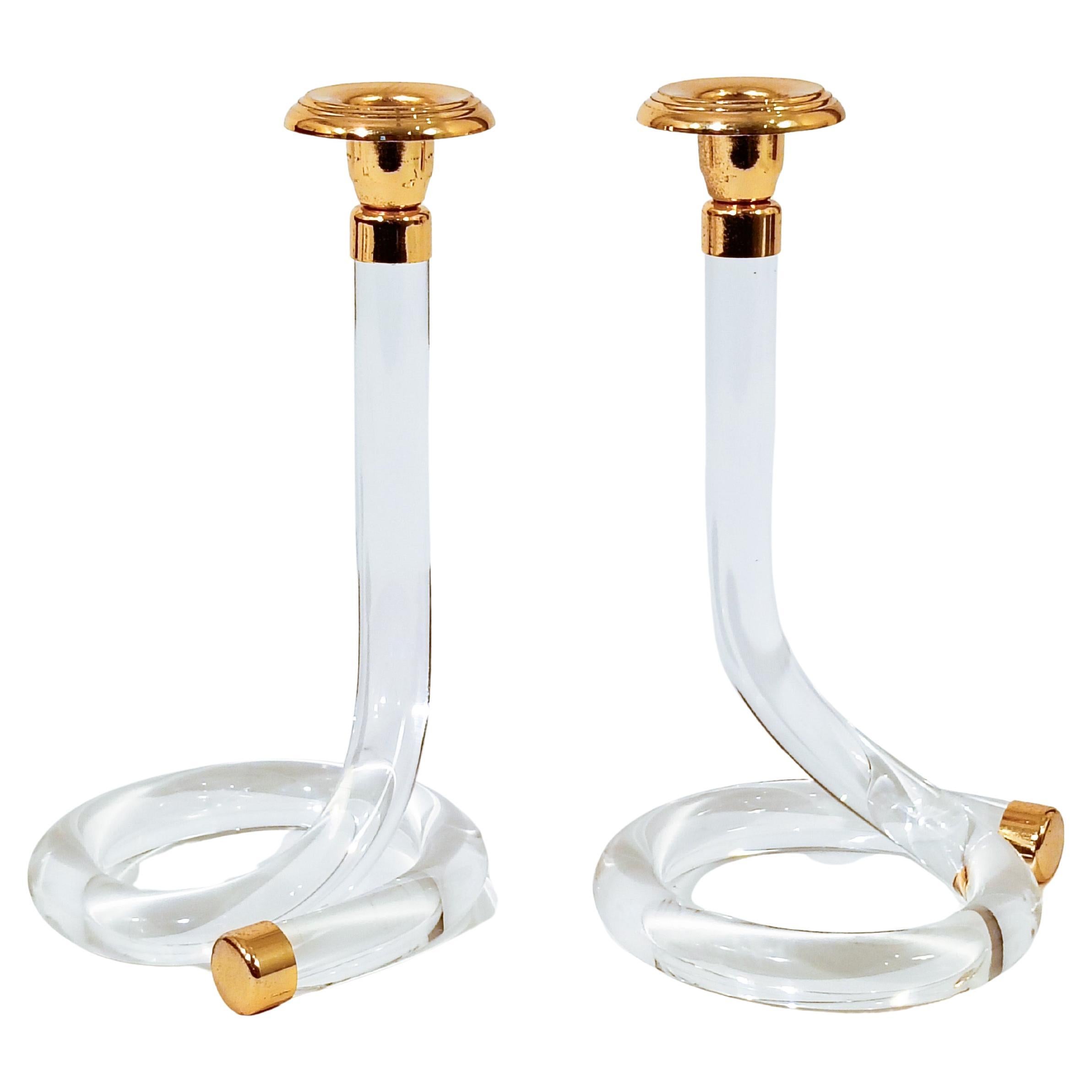 Dorothy Thorpe style. Hollywood Regency candle holders, Italy, 1970s