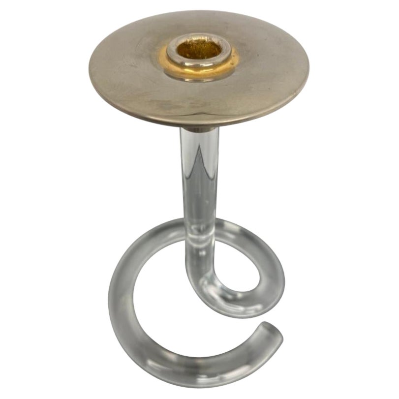 Dorothy Thorpe style lucite candle stick Mid Century -France- For Sale