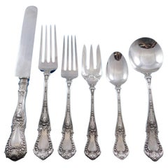 Dorothy Vernon by Whiting Sterling Silver Flatware Set 12 Service 73 pcs Dinner