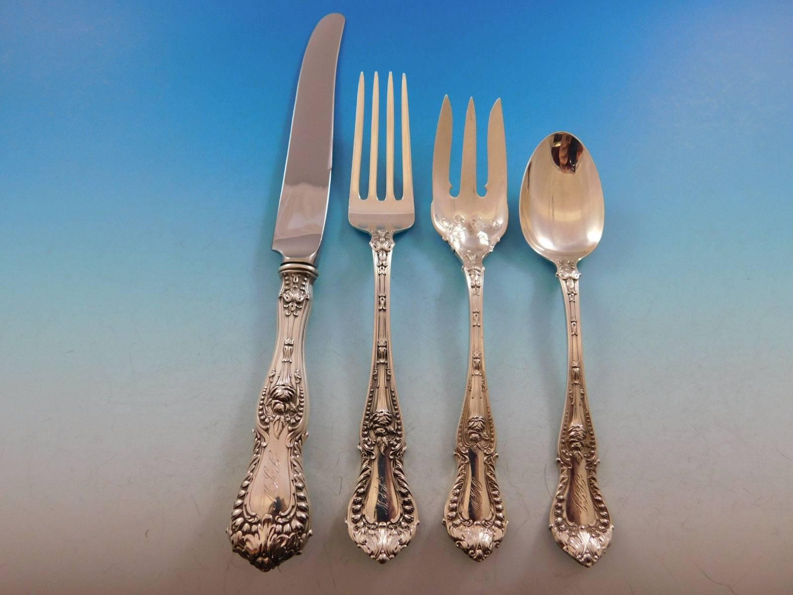 Dorothy Vernon by Whiting Juego de Cubiertos de Plata de Ley 8 Servicios 68 Piezas Cena siglo XX en venta
