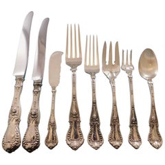 Dorothy Vernon by Whiting Sterling Silver Flatware Set 8 Service 68 Pcs Dinner