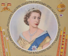 1953 Coronation Regalia of Queen Elizabeth II poster for National Savings