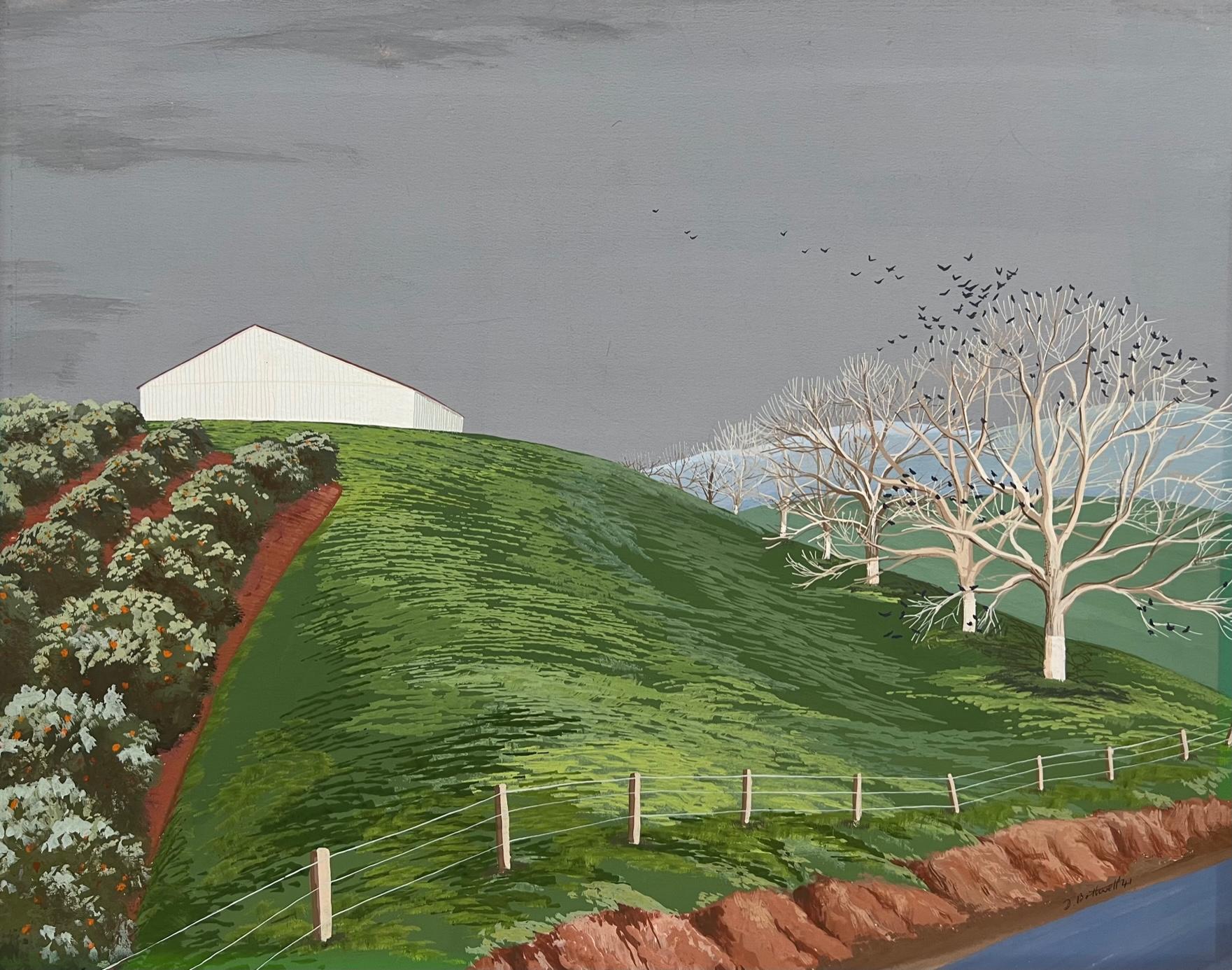 Orange Grove Landscape - Painting by Dorr Bothwell