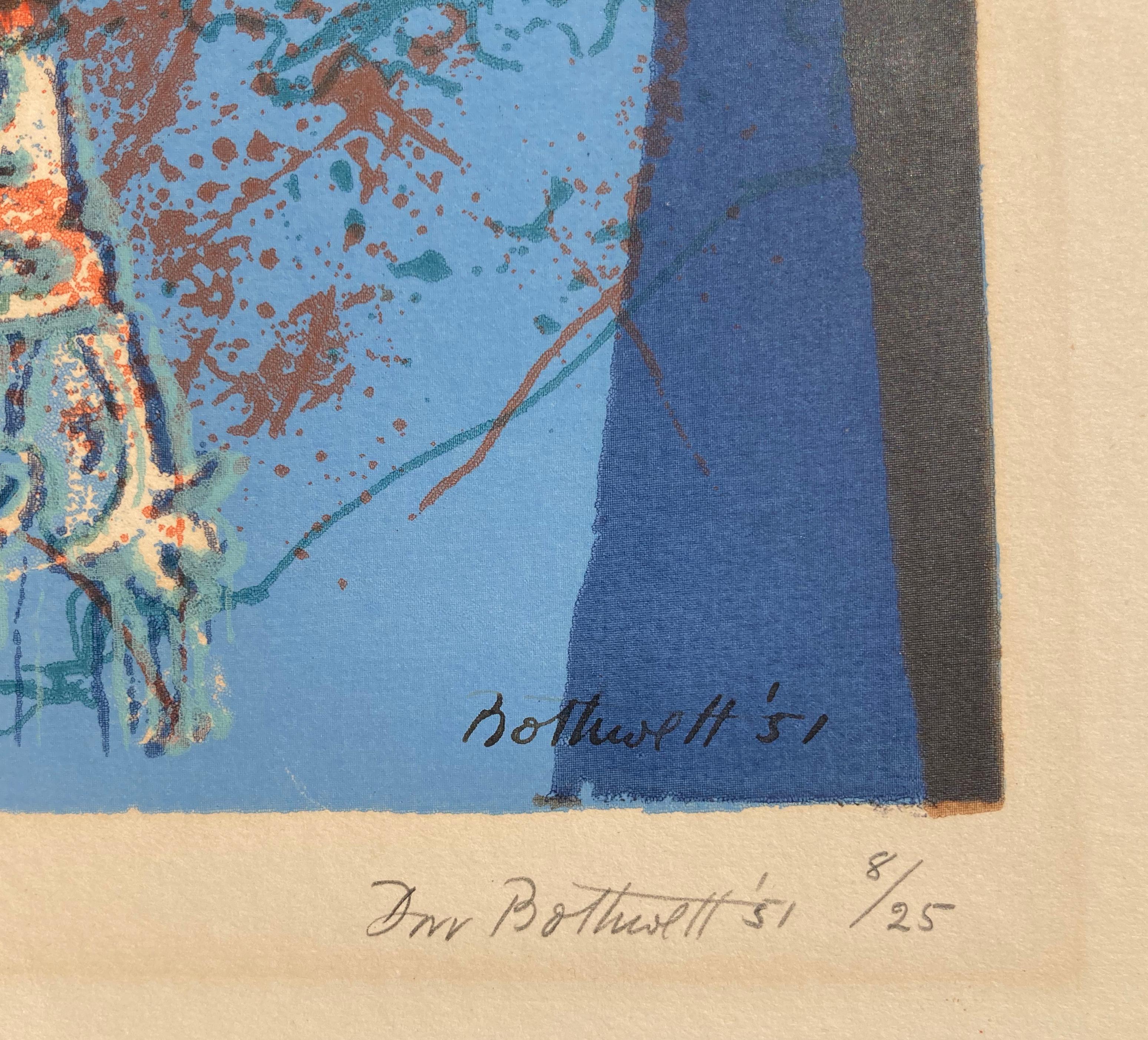 MALLORCA (Abstrakter Expressionismus), Print, von Dorr Bothwell