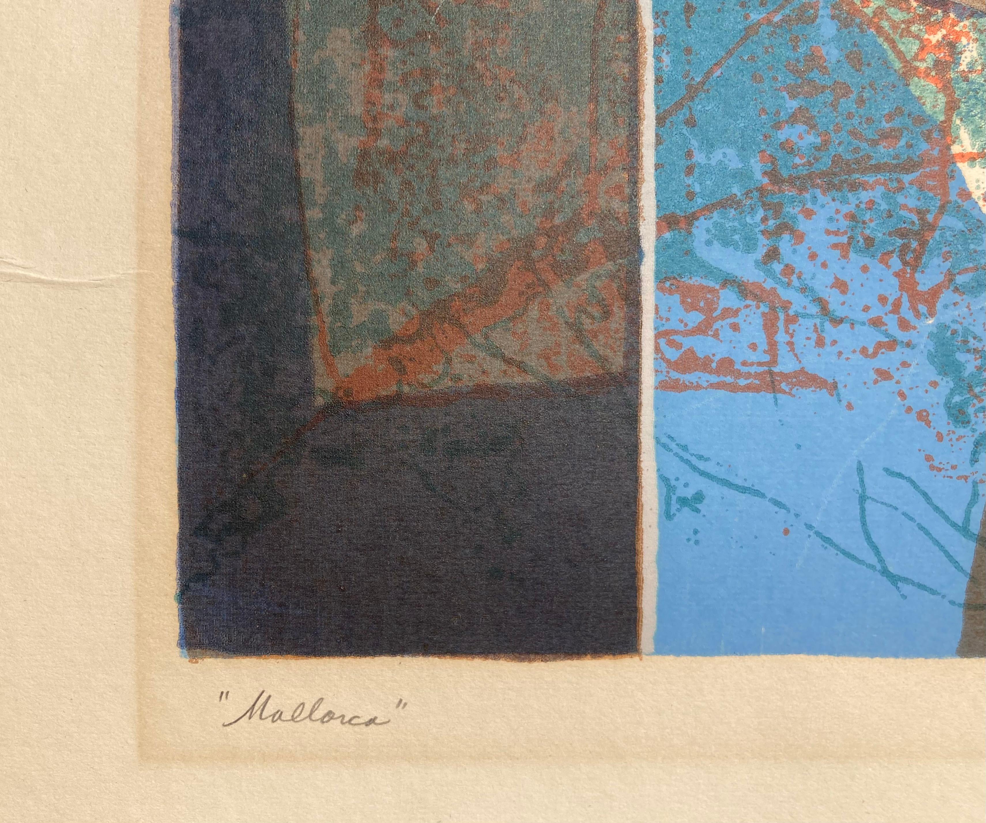 MALLORCA - Gray Abstract Print by Dorr Bothwell