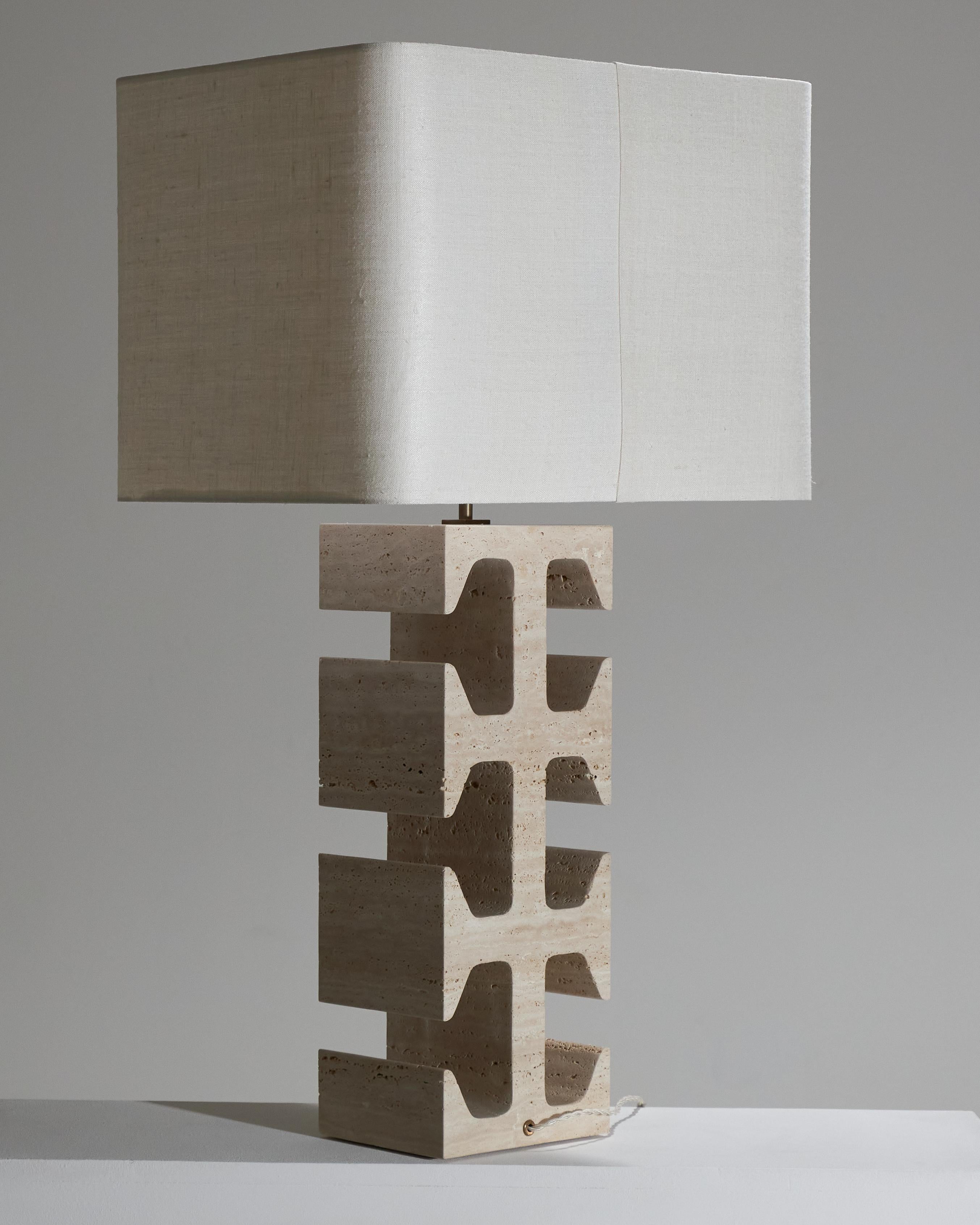 Lampada Dorse in travertino in vendita 5