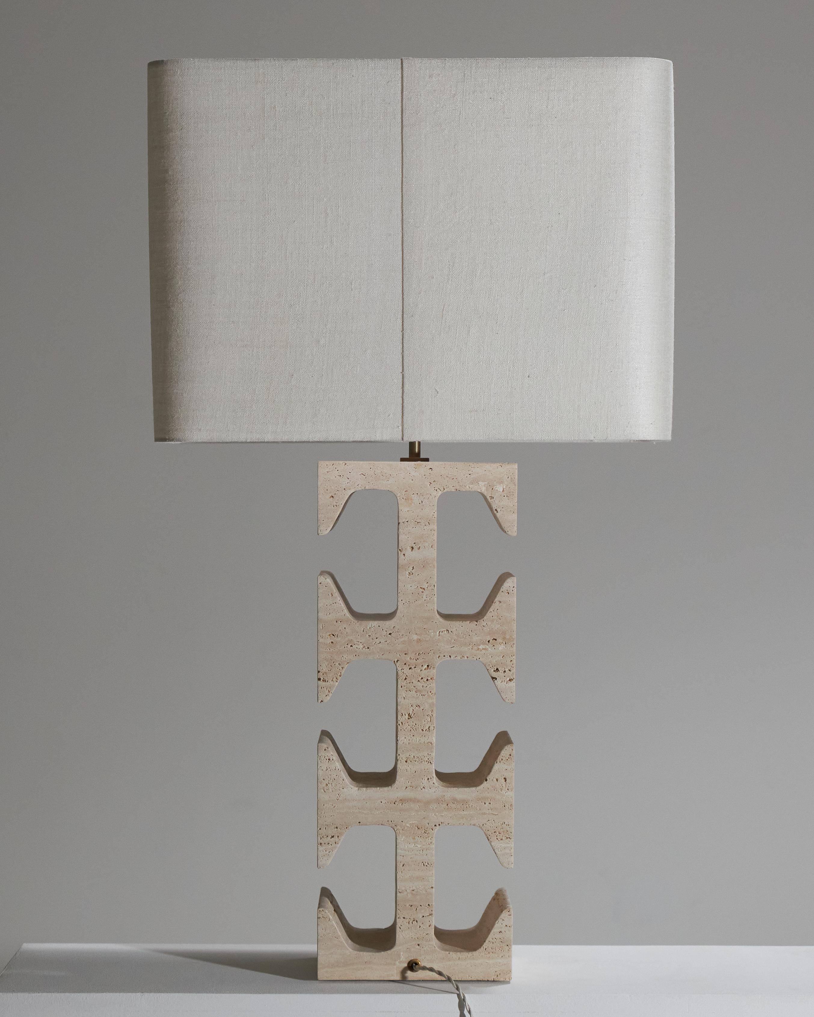 Lampada Dorse in travertino in vendita 6