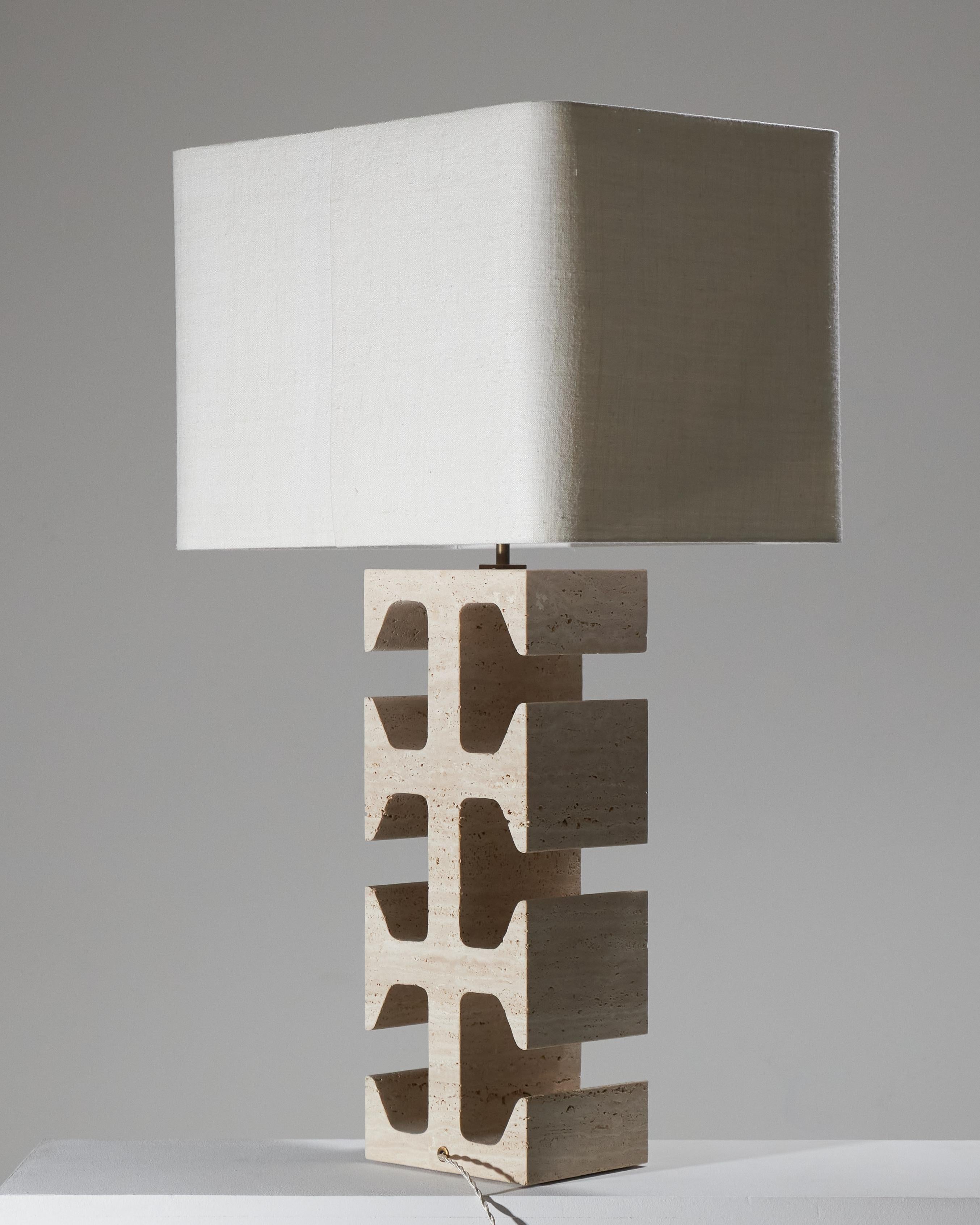 Lampada Dorse in travertino in vendita 7