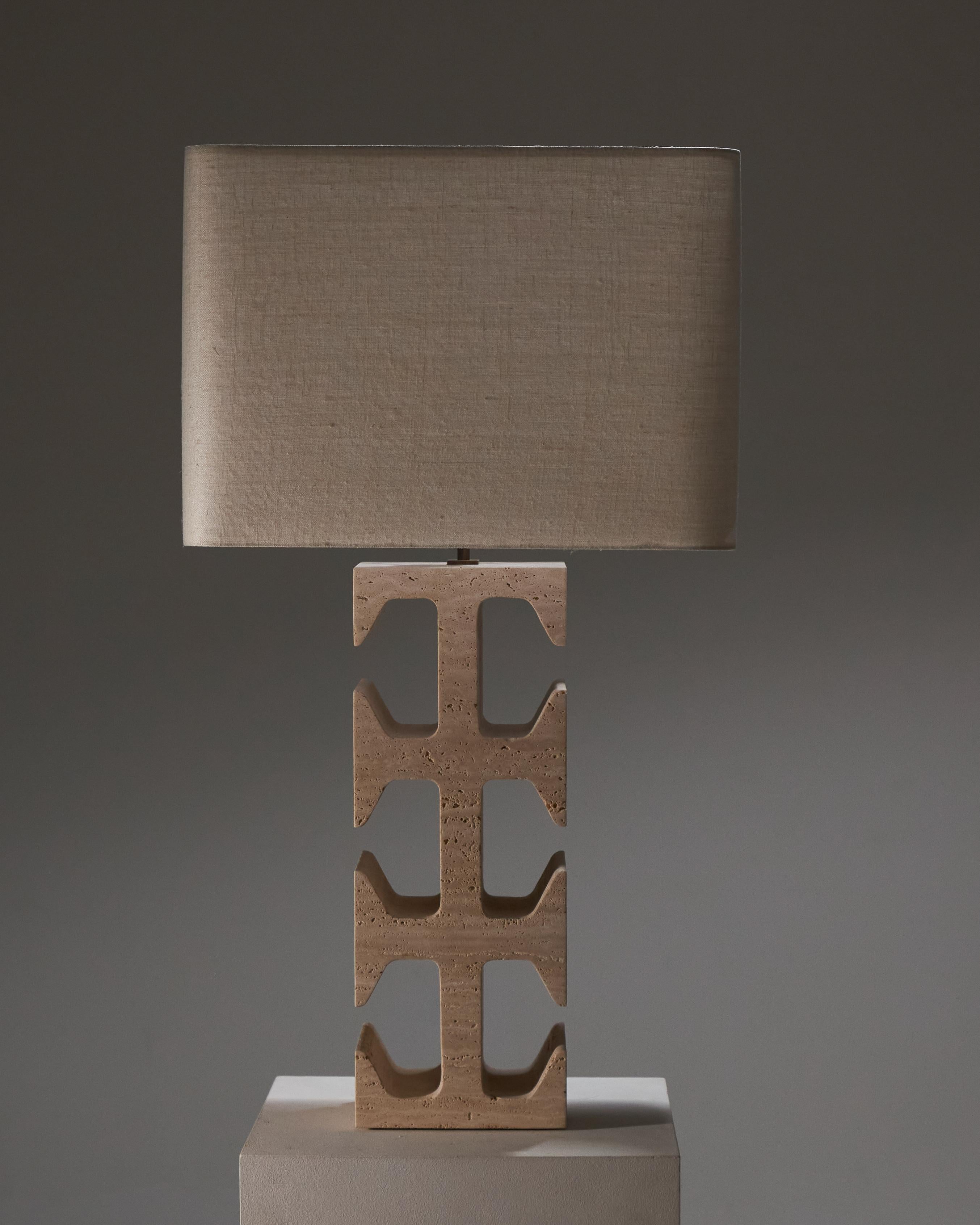Lampada Dorse in travertino in vendita 2