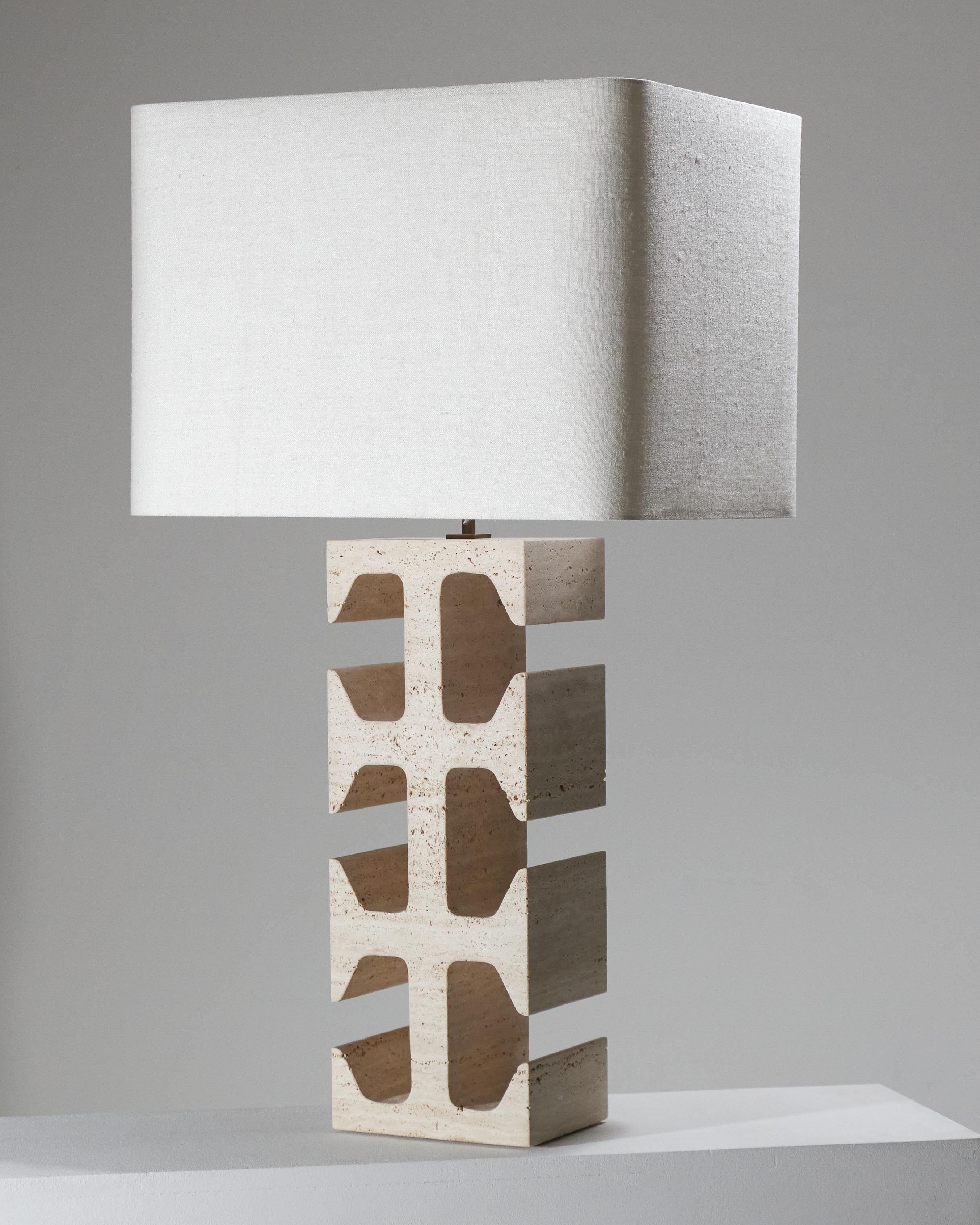 Lampada Dorse in travertino in vendita 3