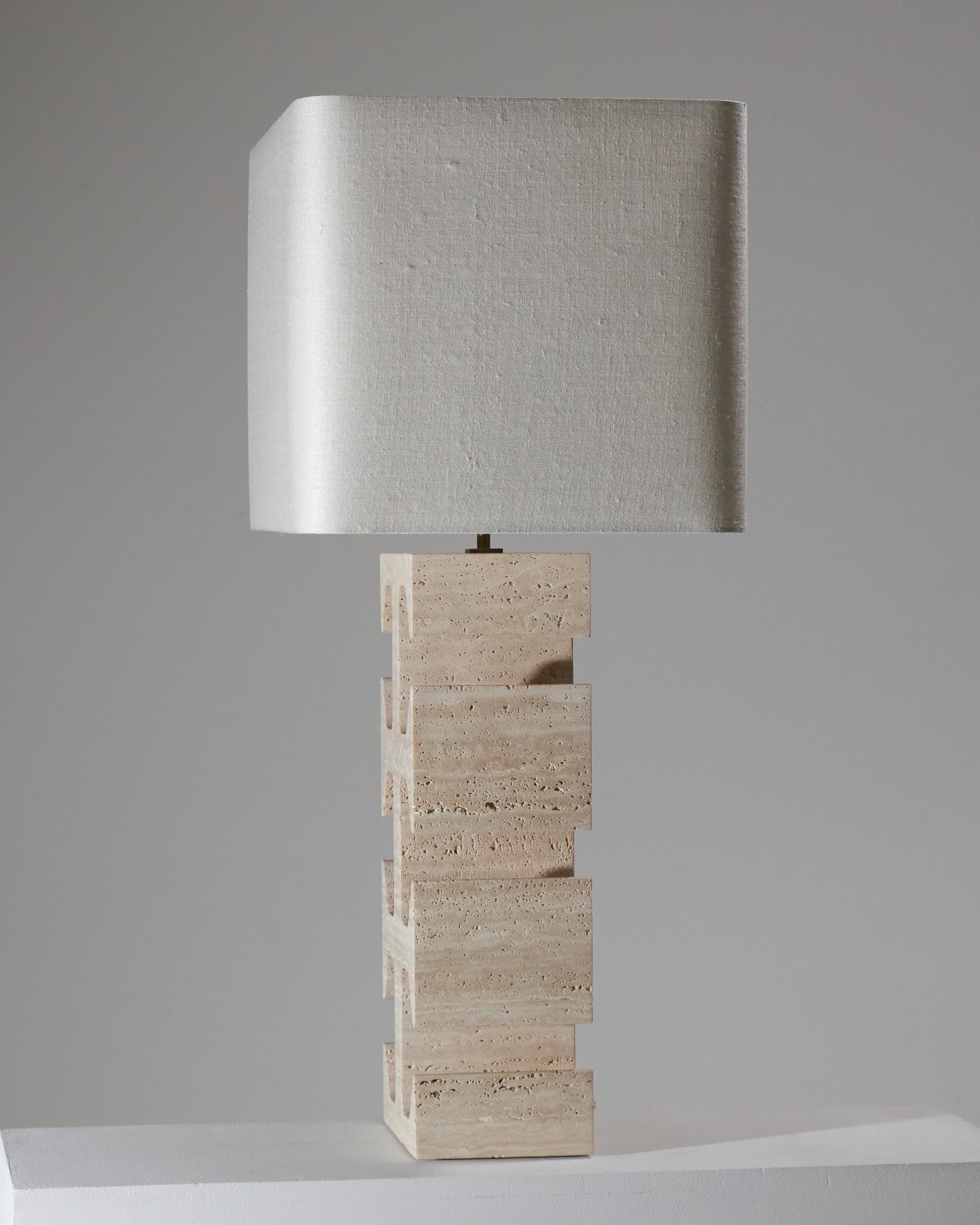 Lampada Dorse in travertino in vendita 4
