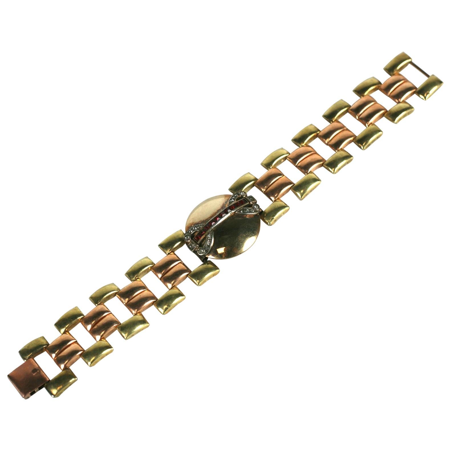 Dorsons 2 Toned Retro Link Bracelet